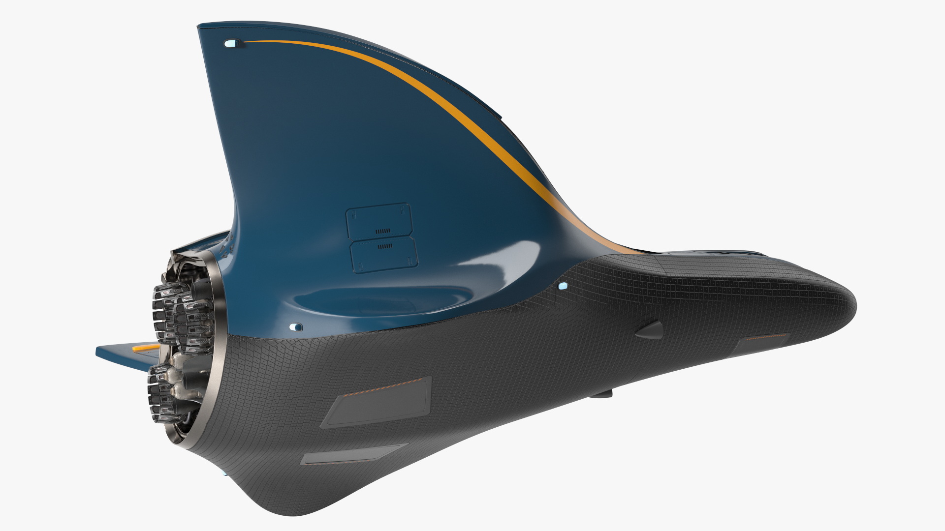 Shuttle Spacecraft Concept Dark Color 3D