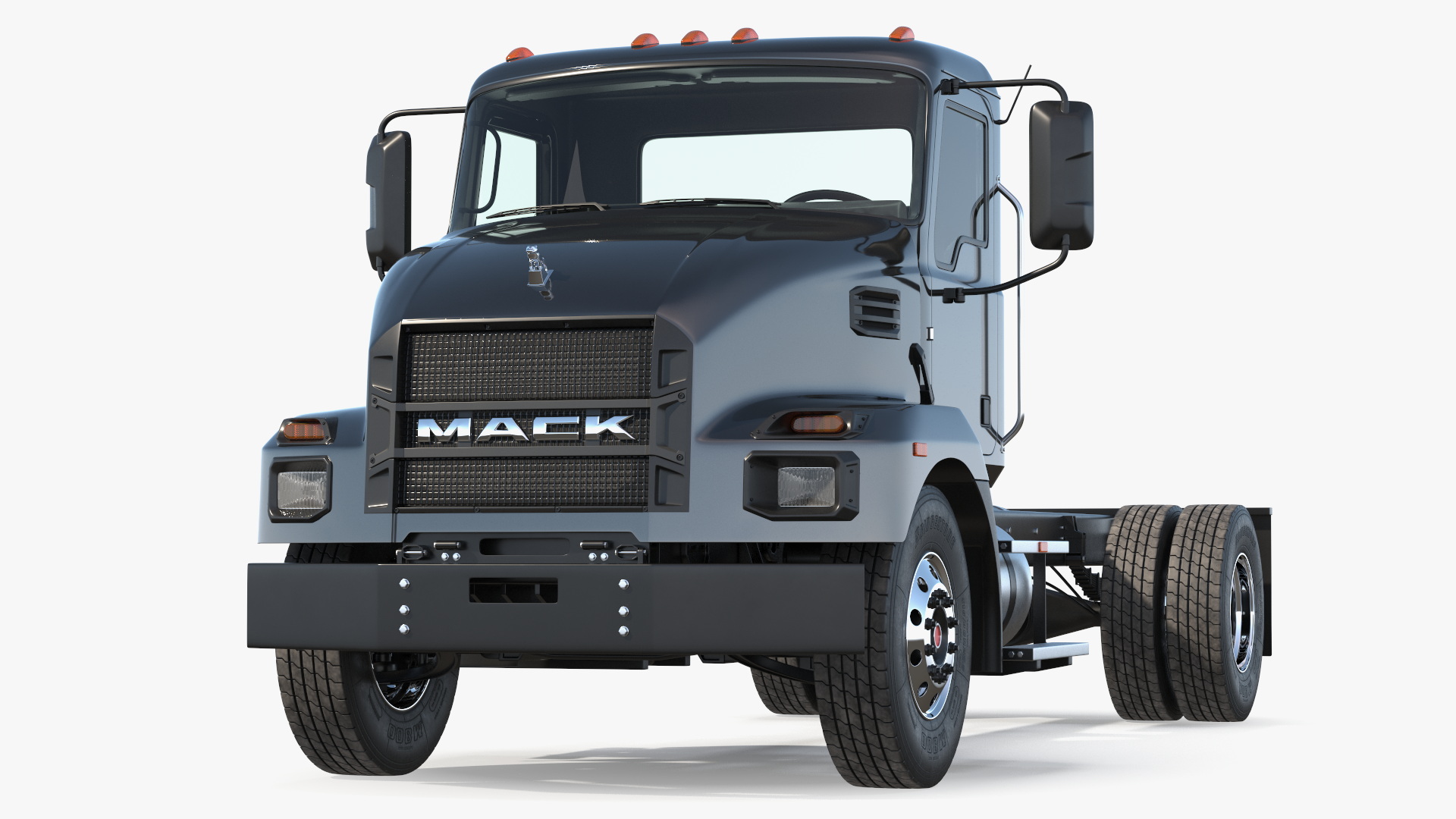 Mack MD6 Medium-Duty Truck Rigged for Maya 3D