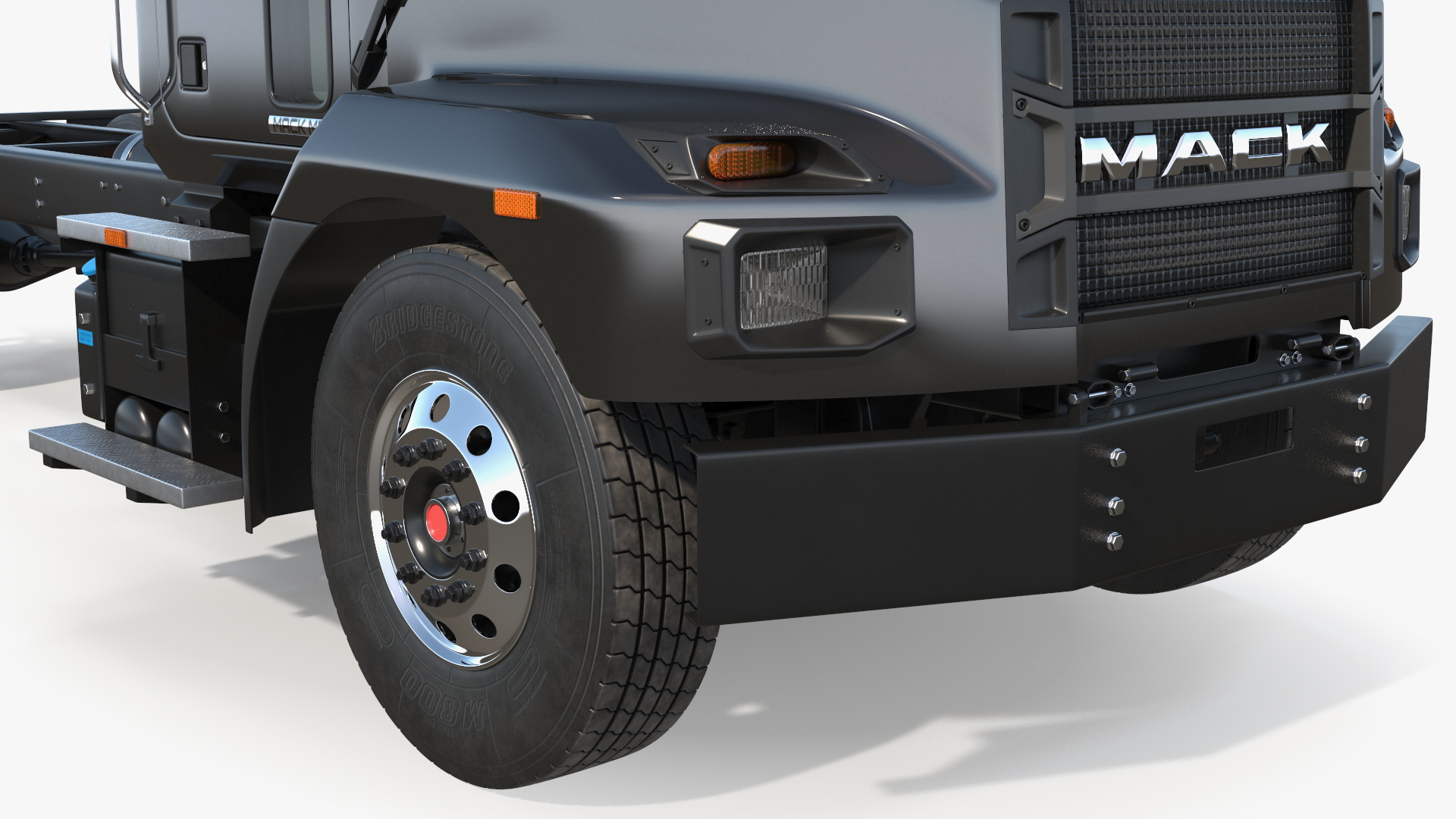 Mack MD6 Medium-Duty Truck Rigged for Maya 3D