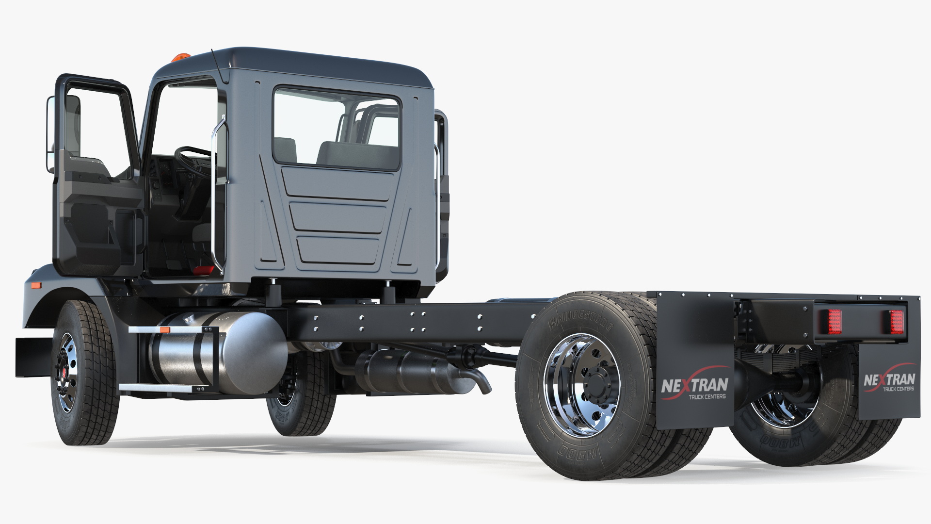 Mack MD6 Medium-Duty Truck Rigged for Maya 3D