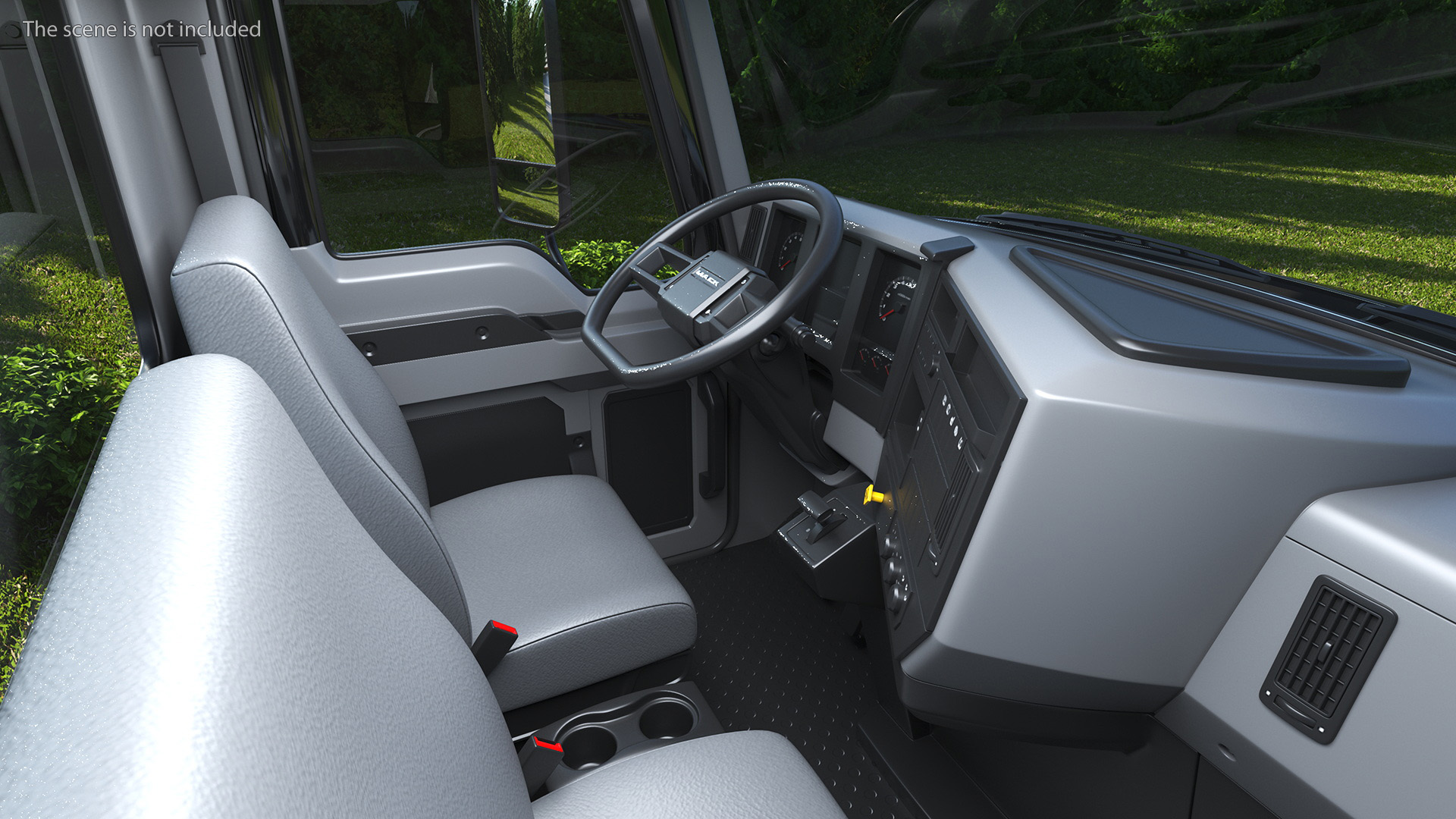Mack MD6 Medium-Duty Truck Rigged for Maya 3D