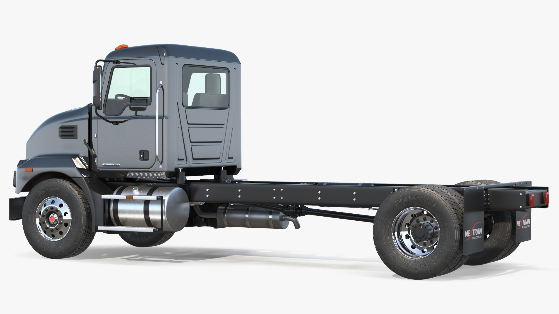Mack MD6 Medium-Duty Truck Rigged for Maya 3D