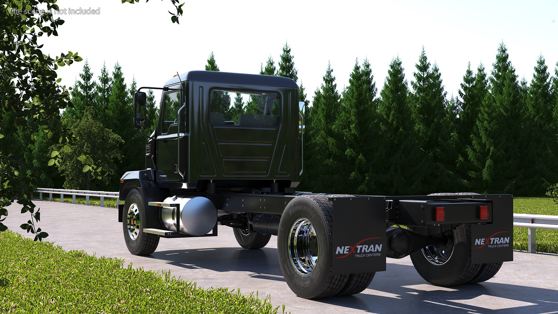 Mack MD6 Medium-Duty Truck Rigged for Maya 3D