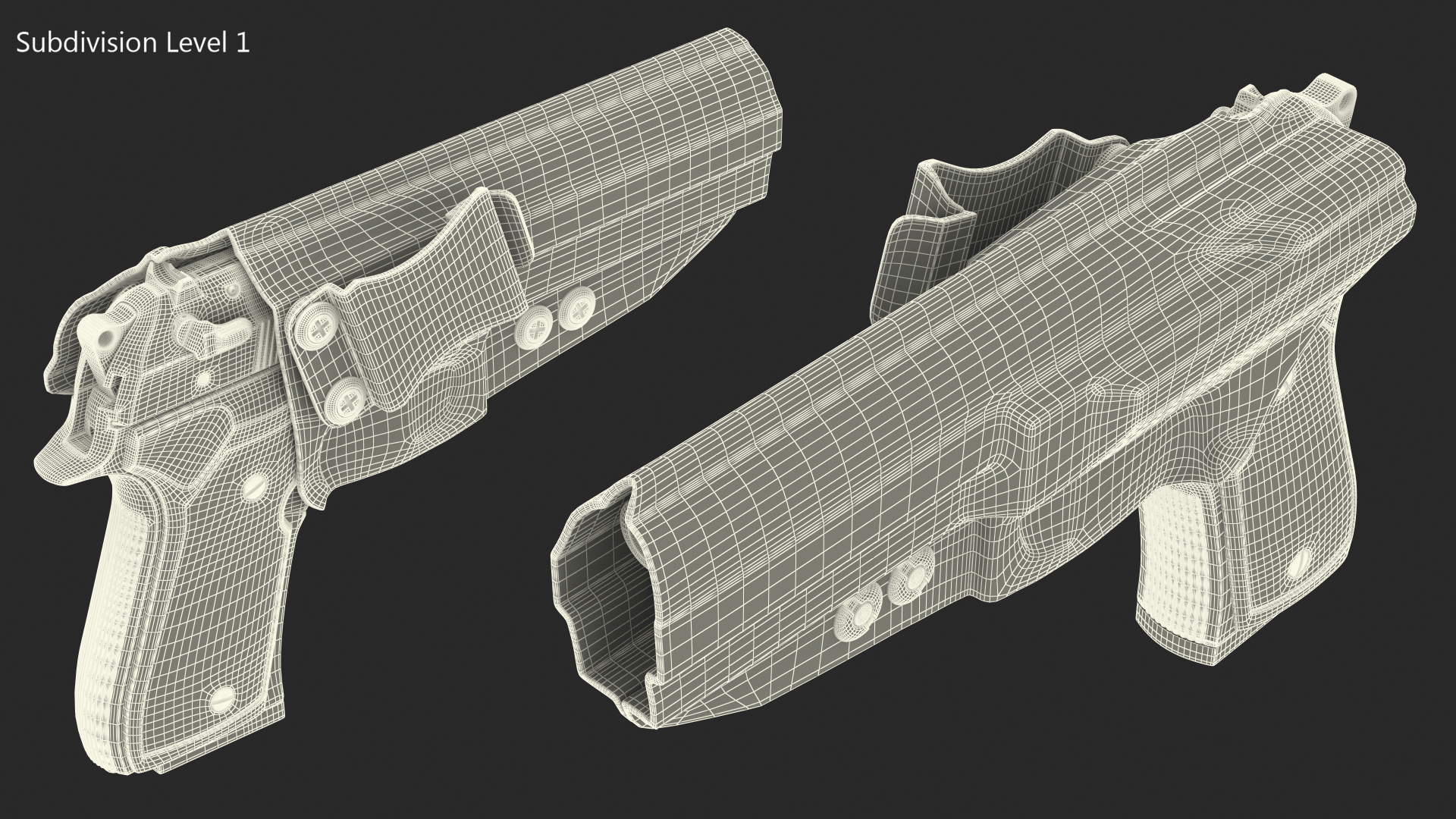 3D model Holster Beretta 92 Kydex Green