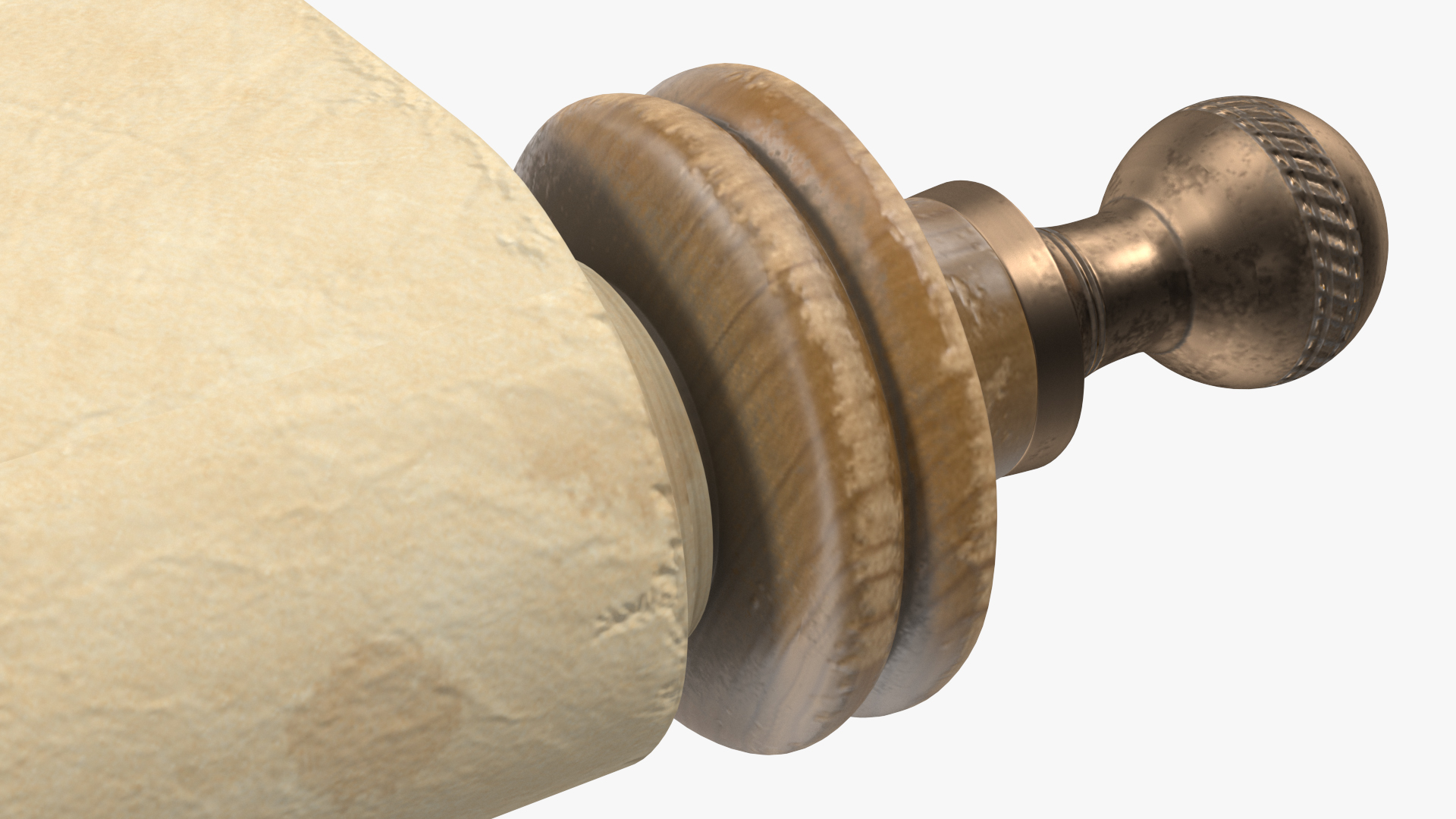 3D model Antique Unfolded Blank Paper Scroll