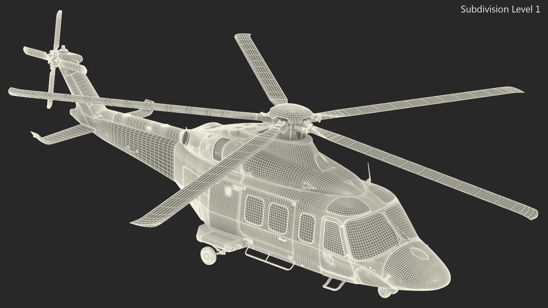3D AgustaWestland AW139 Helicopter Rigged model
