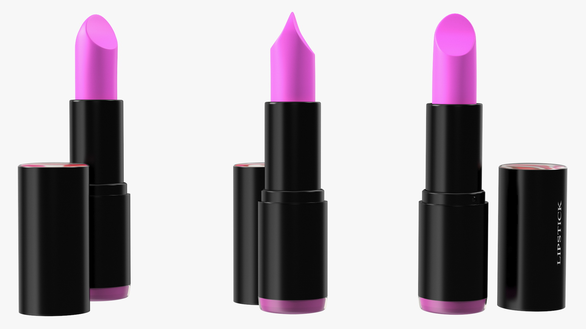 Round Crimson Lipstick 3D