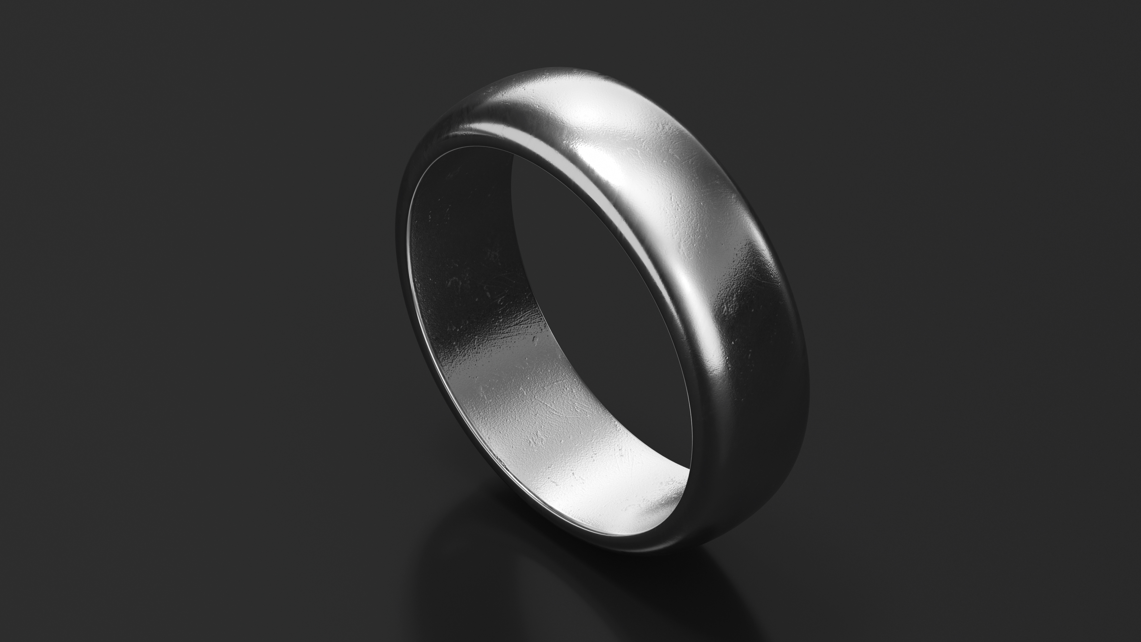 Silver Wedding Ring 3D model