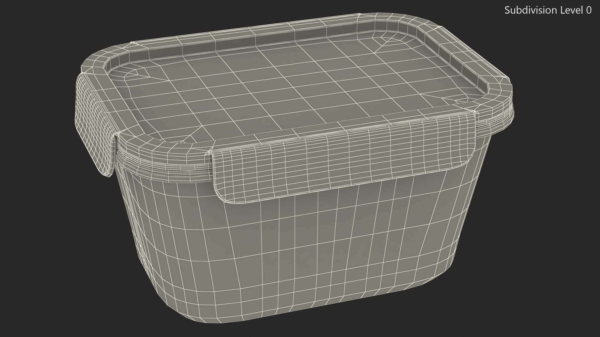 Rectangular Glass Clip Lock Food Container 1800ml 3D model