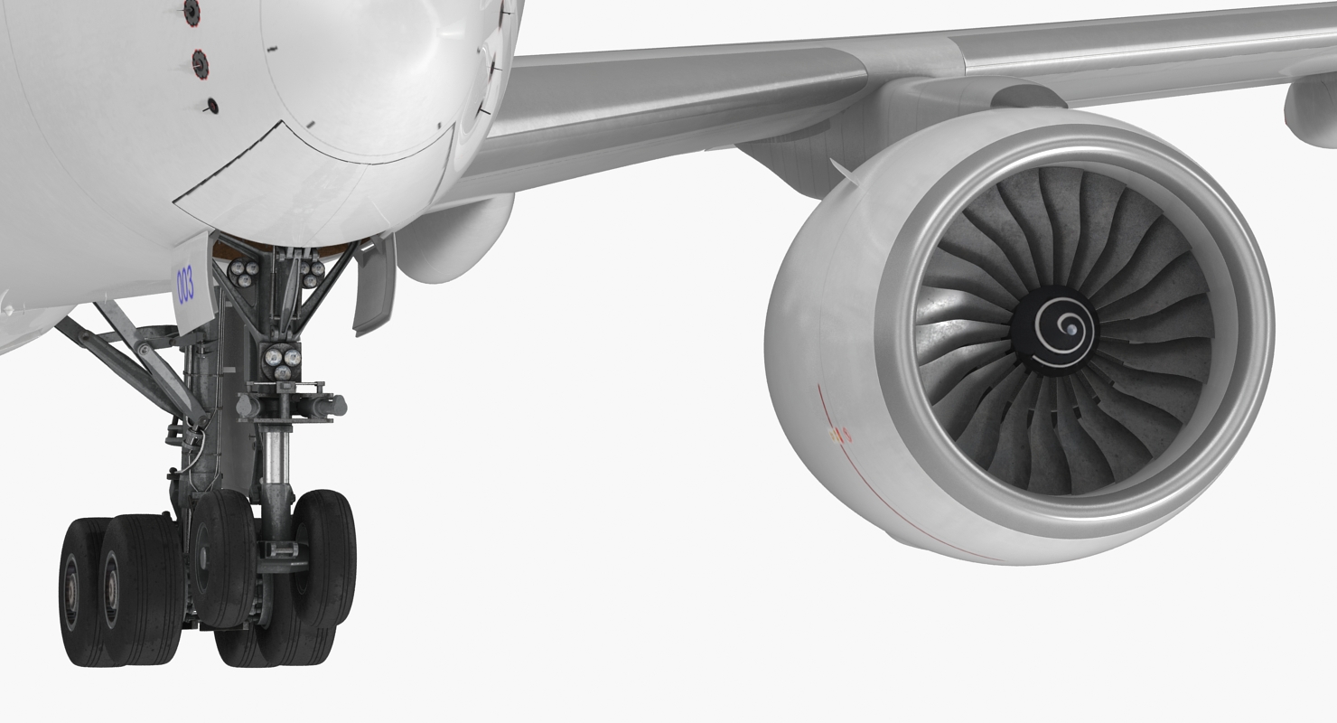 3D model Airbus A350 900 American Airlines Rigged