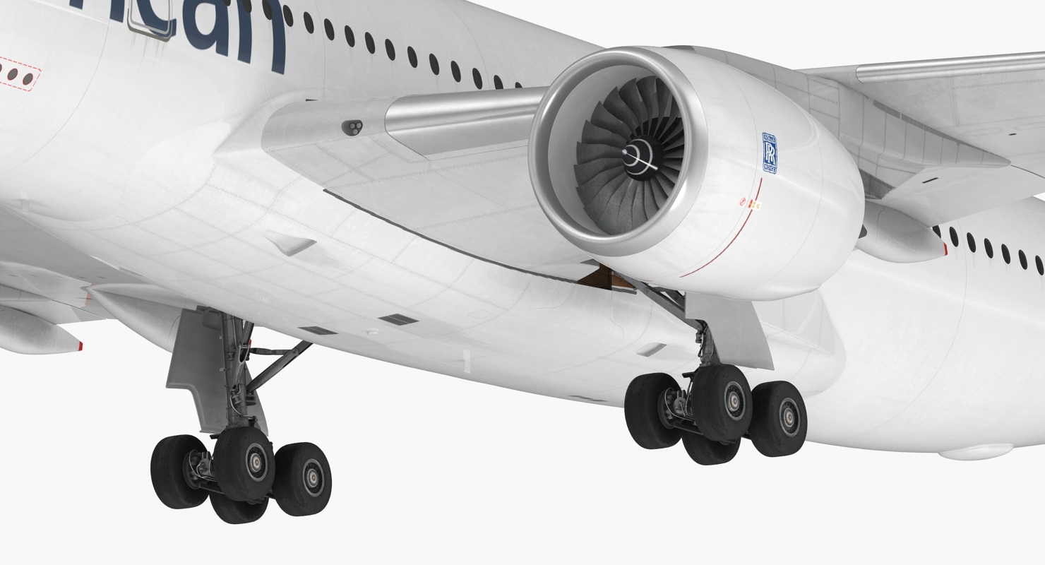 3D model Airbus A350 900 American Airlines Rigged