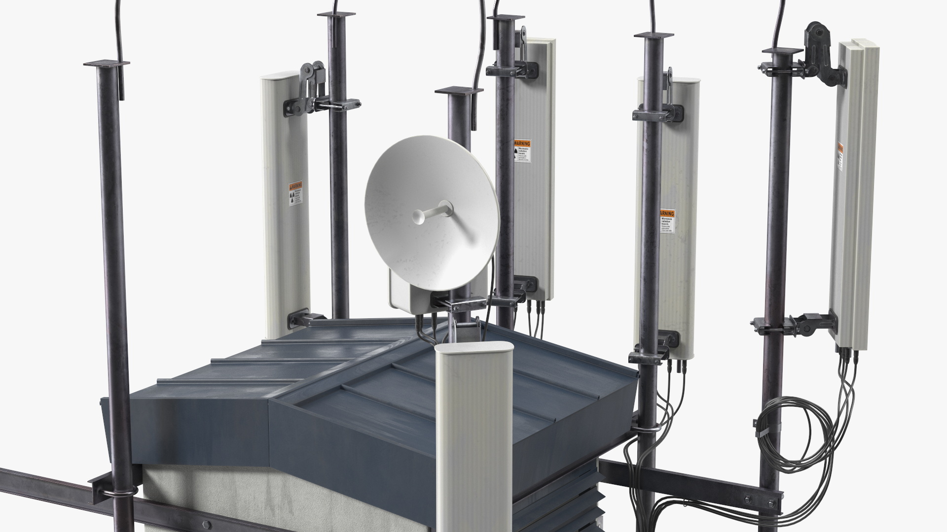 Rooftop Cellular Tower Transmitter 3D model