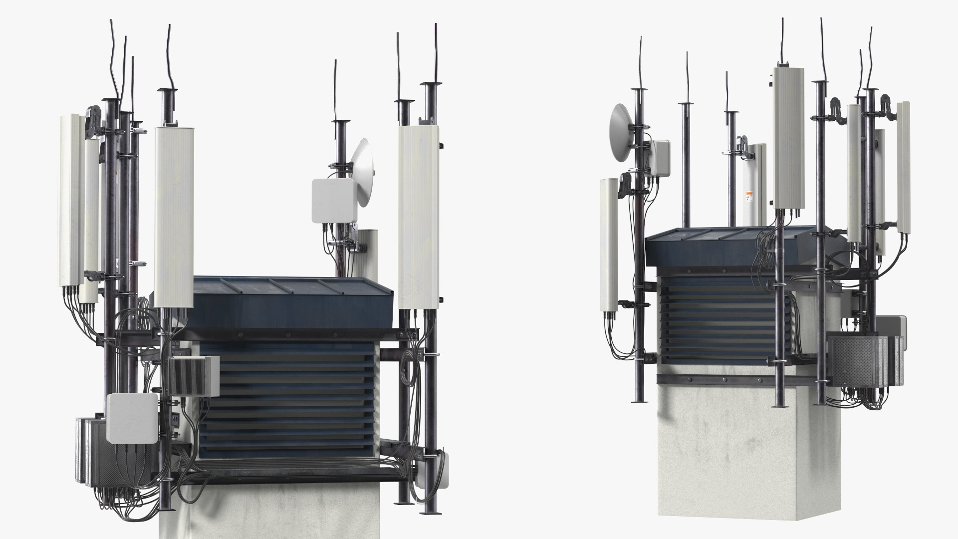 Rooftop Cellular Tower Transmitter 3D model