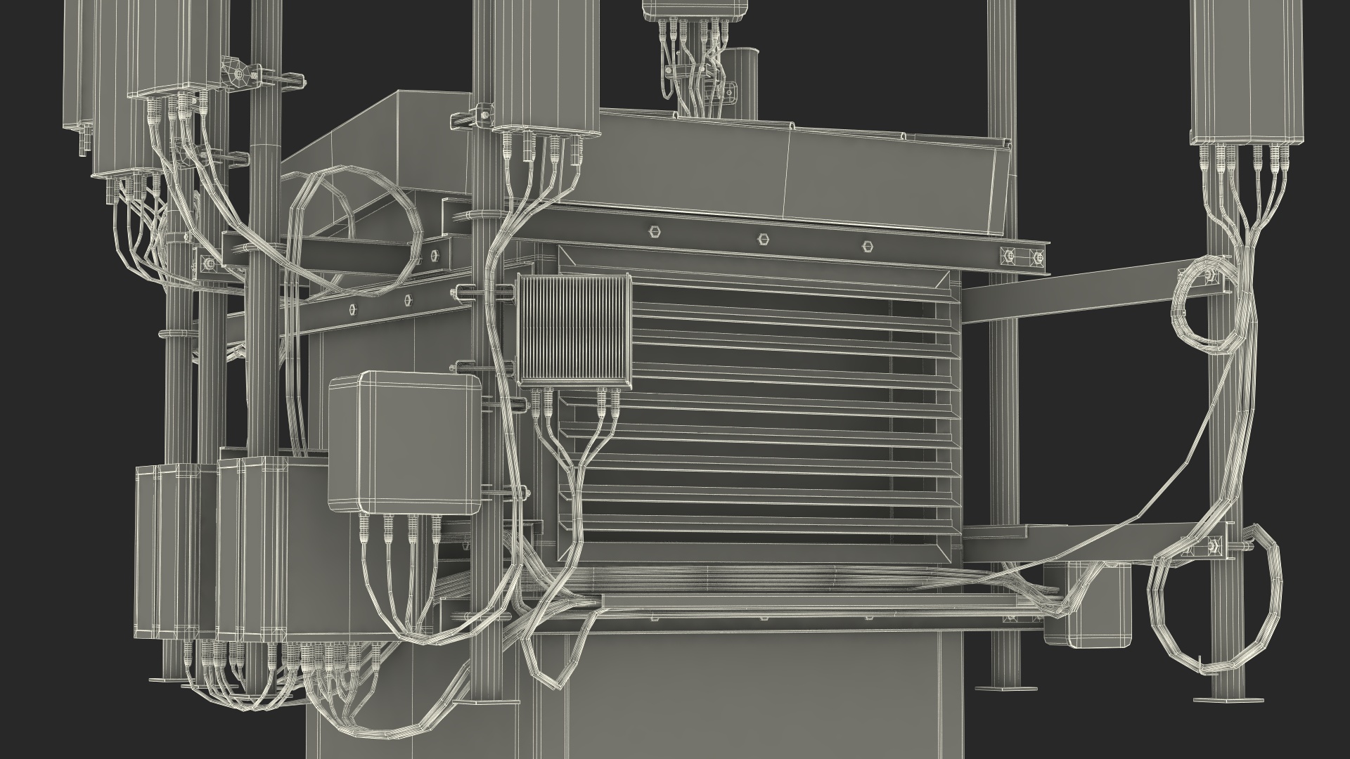 Rooftop Cellular Tower Transmitter 3D model