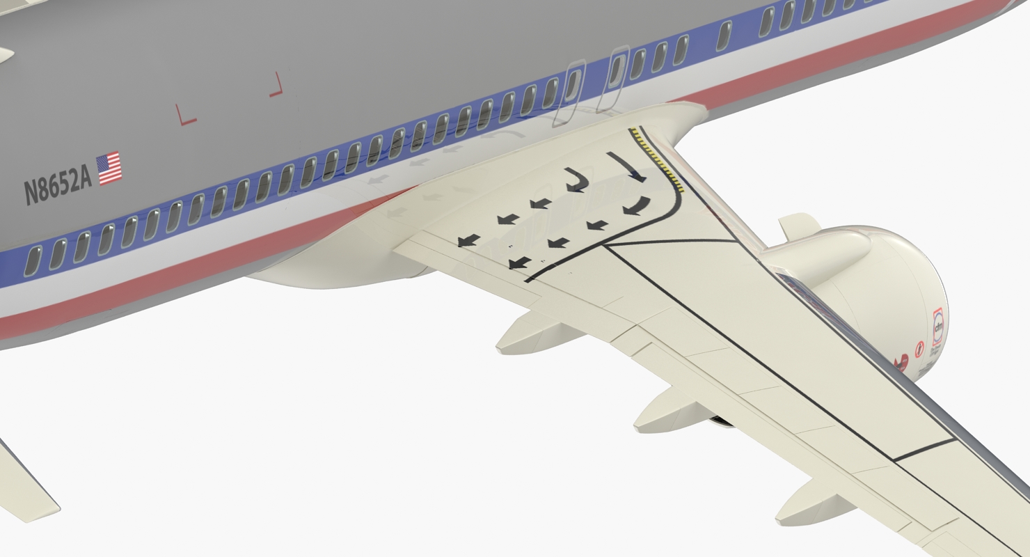 Boeing 737 800 American Airlines Rigged 3D model