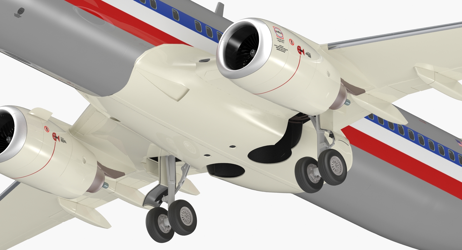 Boeing 737 800 American Airlines Rigged 3D model