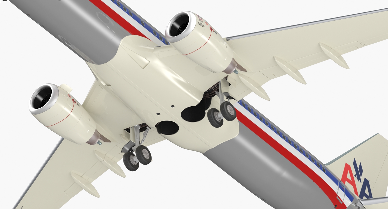 Boeing 737 800 American Airlines Rigged 3D model