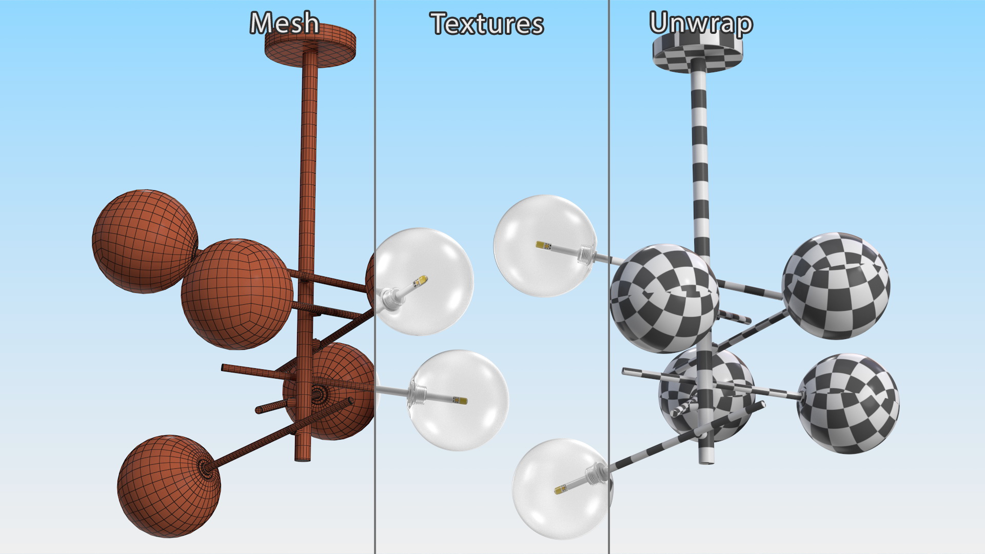 Kitchen Pendant Light White 3D