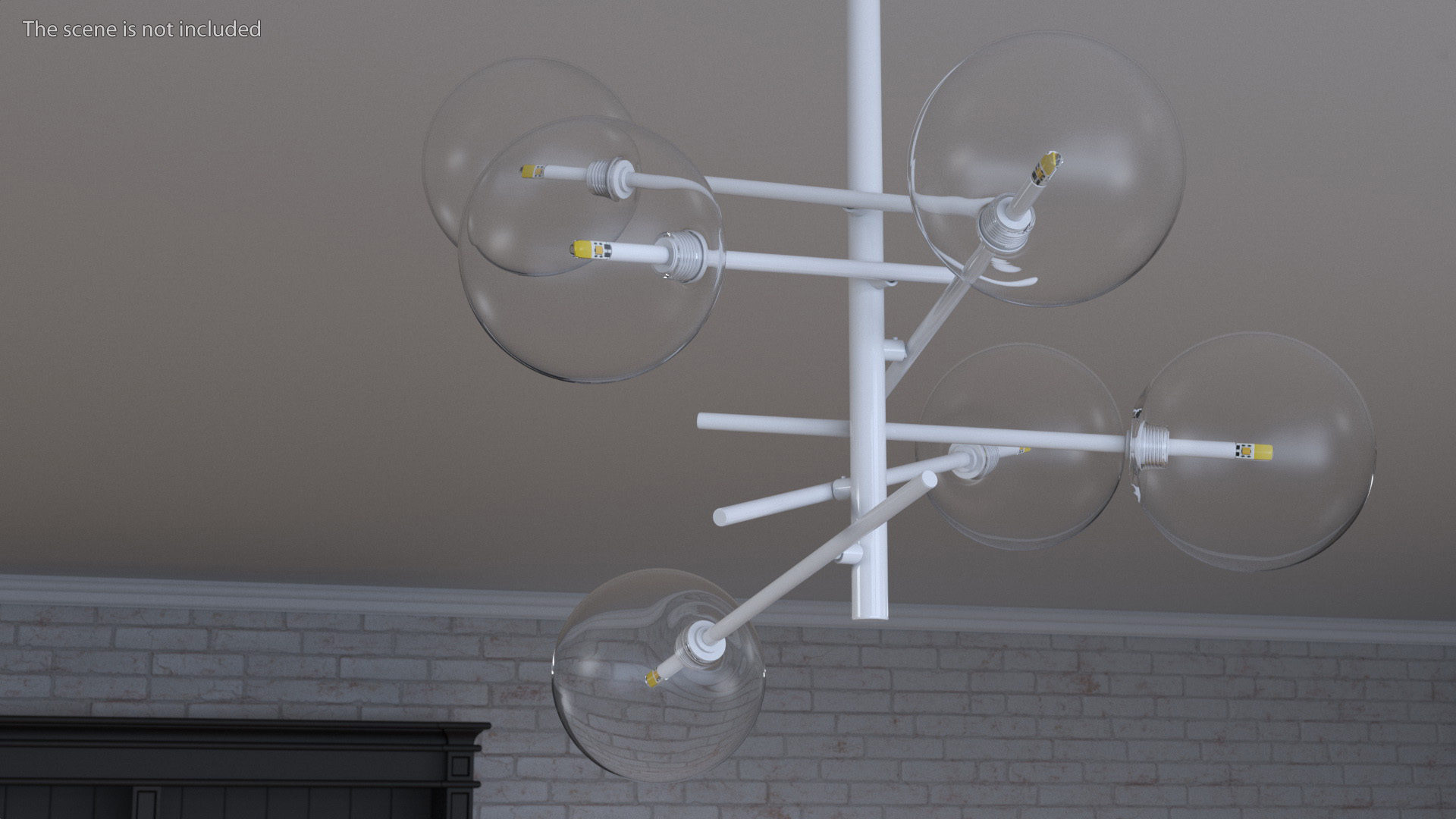 Kitchen Pendant Light White 3D