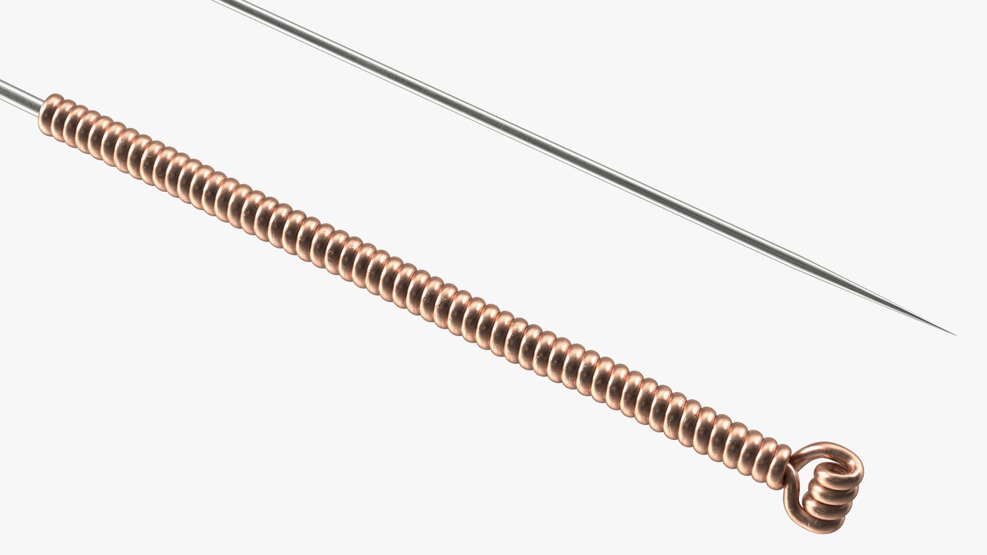 3D model Middle Acupuncture Needle Gold