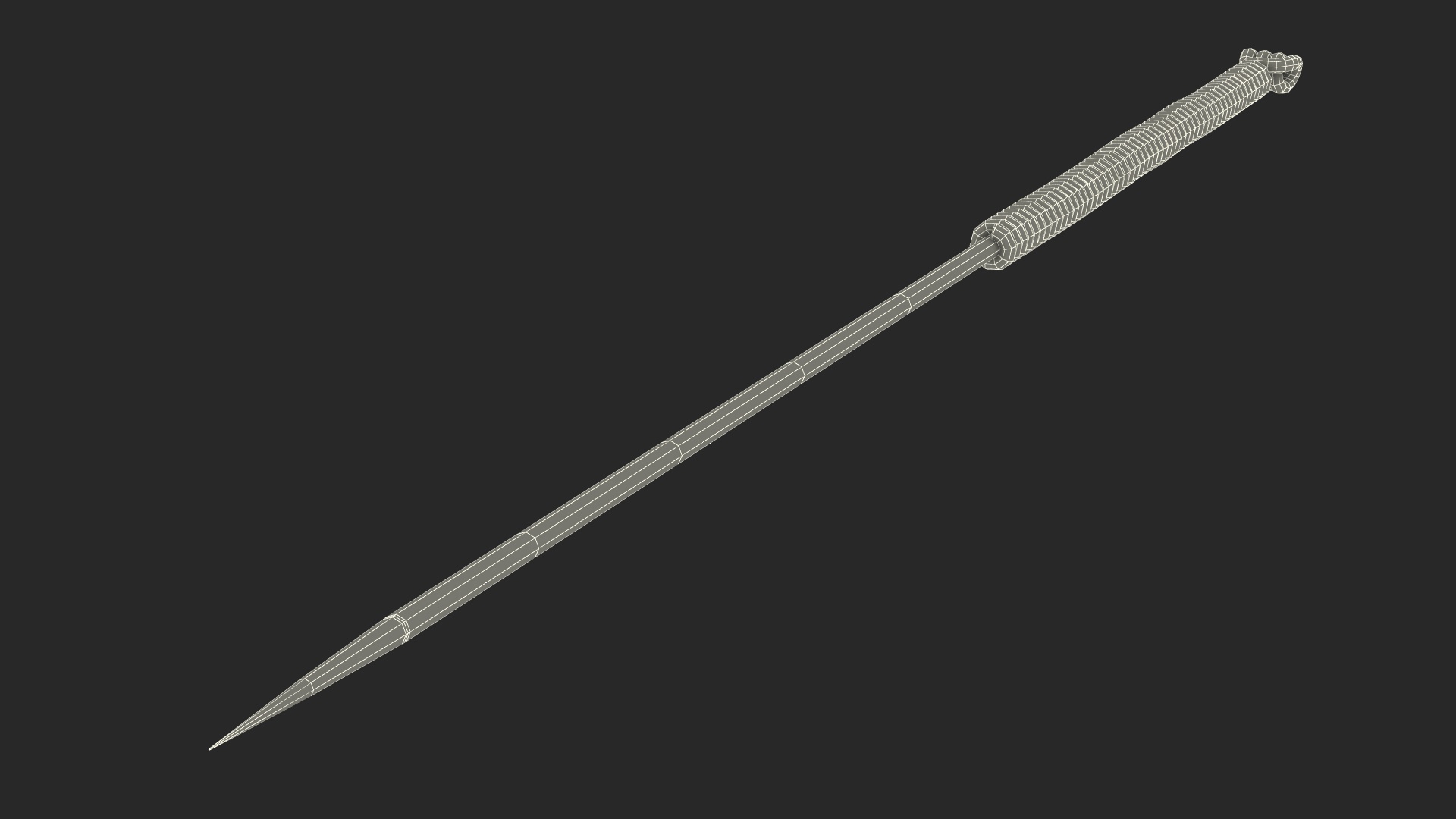 3D model Middle Acupuncture Needle Gold