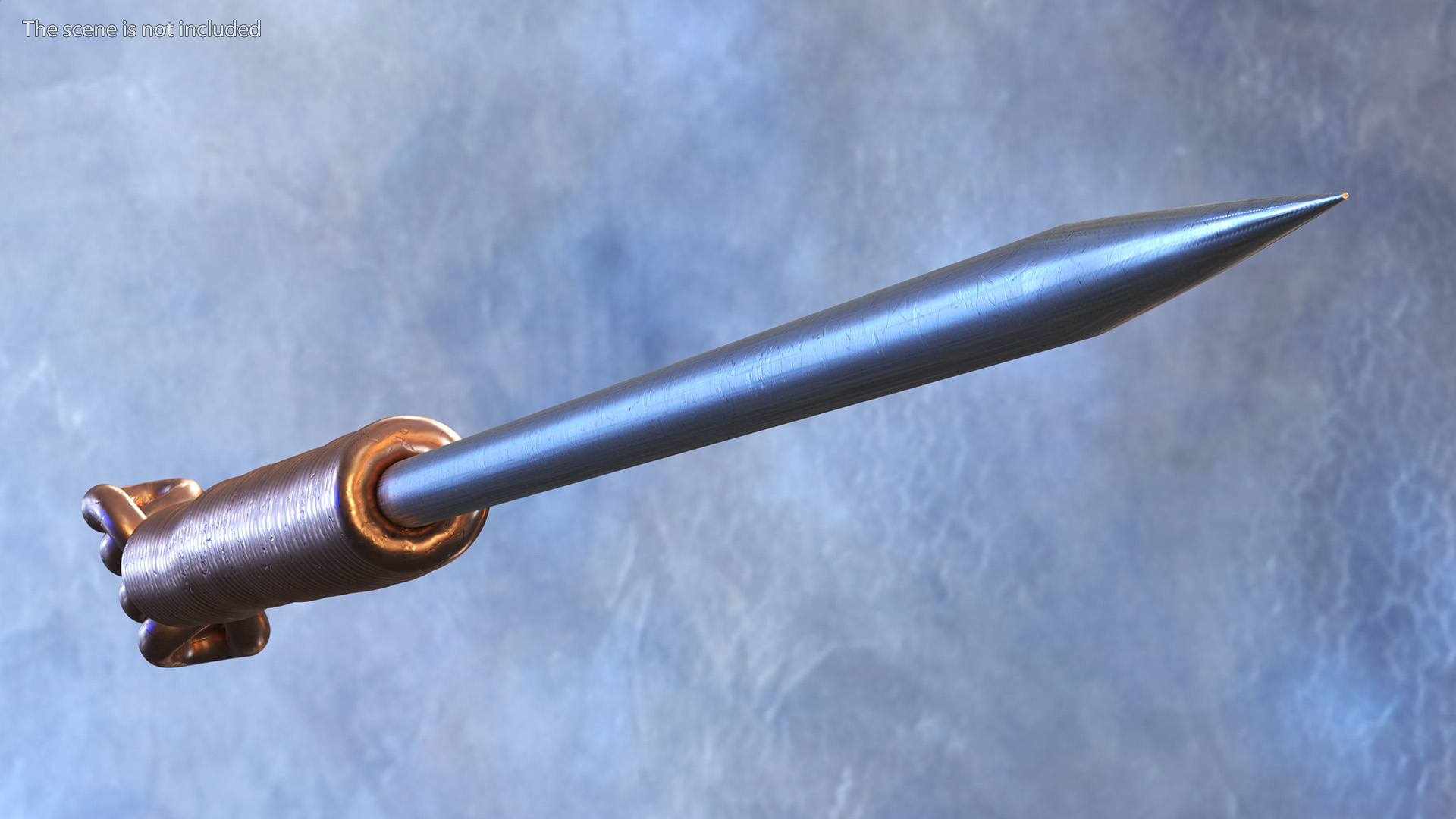 3D model Middle Acupuncture Needle Gold