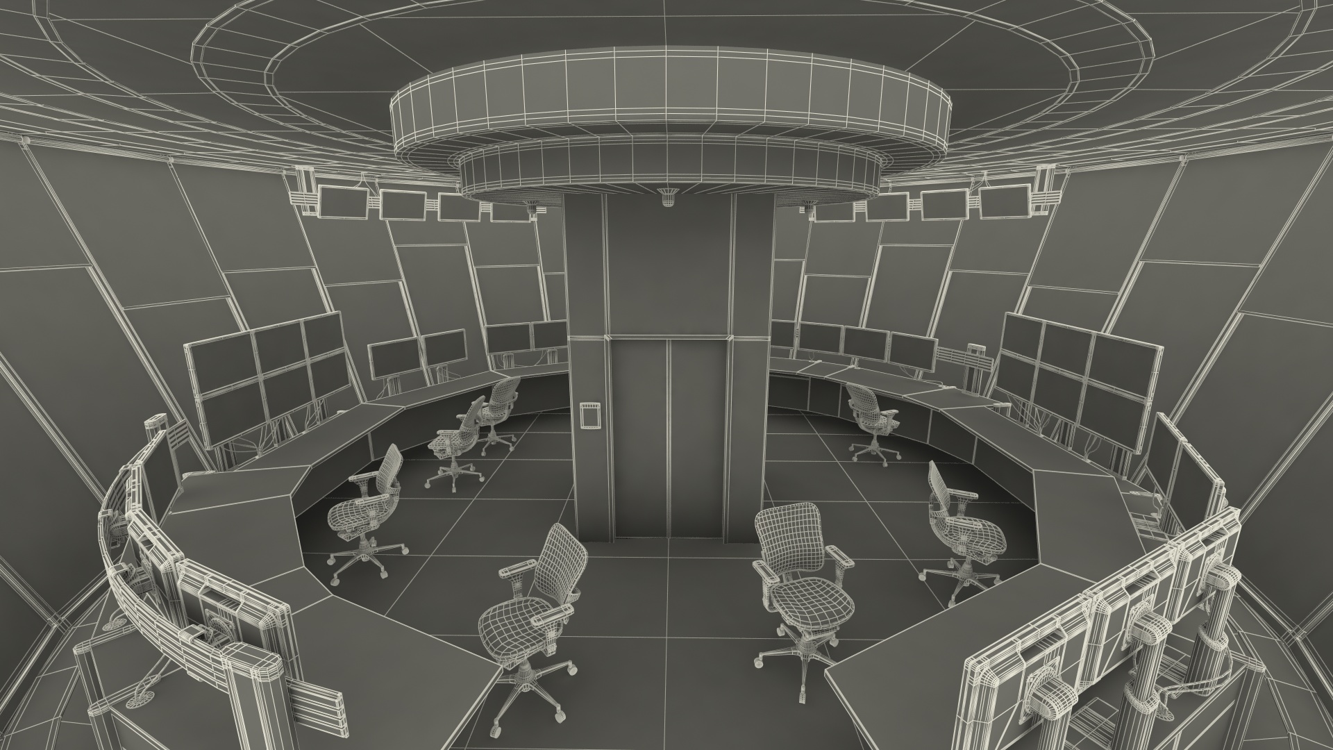 Air Traffic Control Tower with Simple Interior Generic 3D model