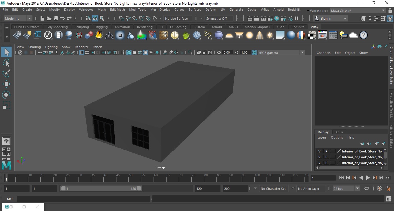 Book Store Interior 3D model