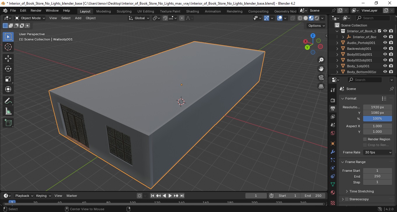 Book Store Interior 3D model