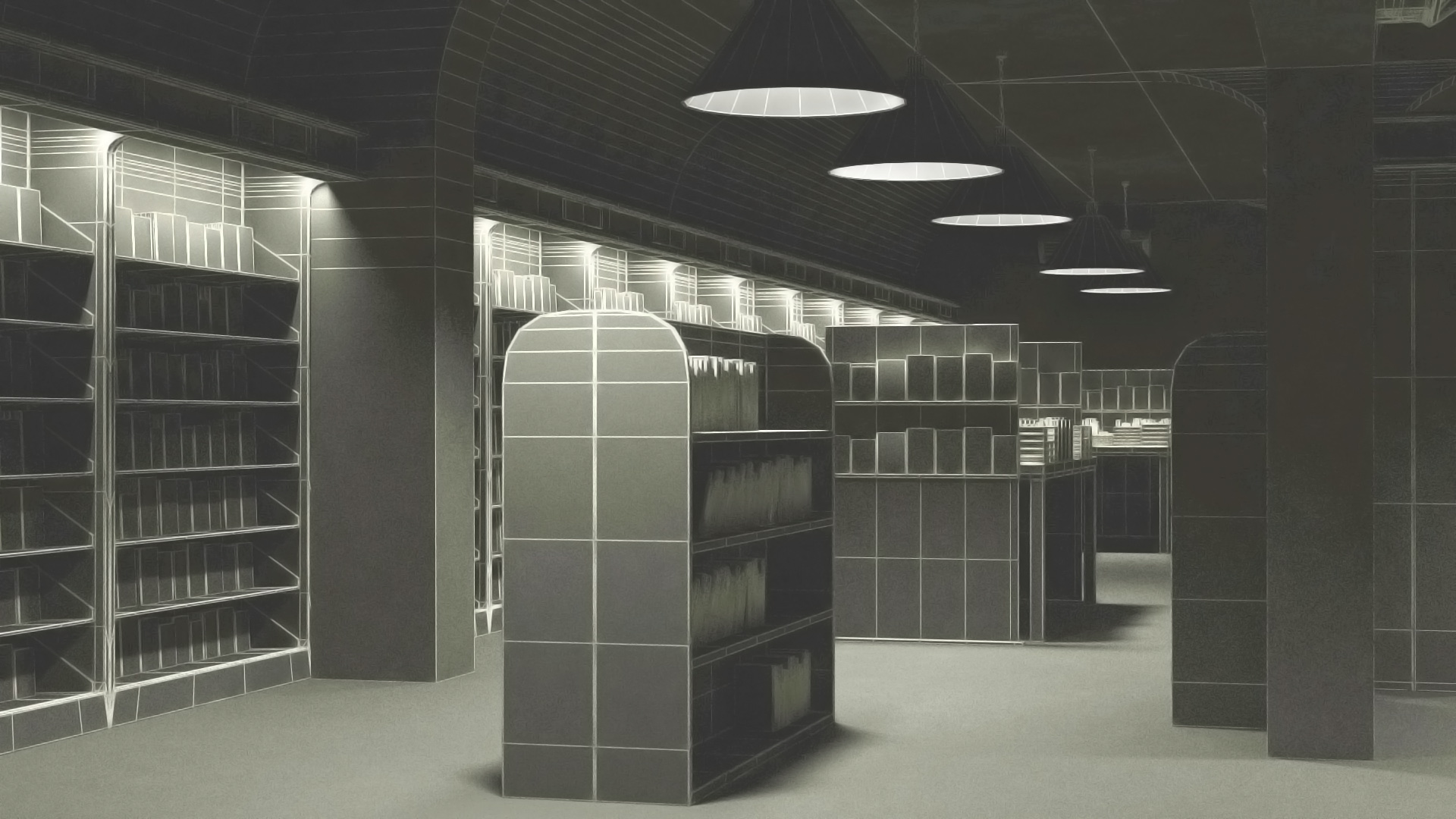 Book Store Interior 3D model