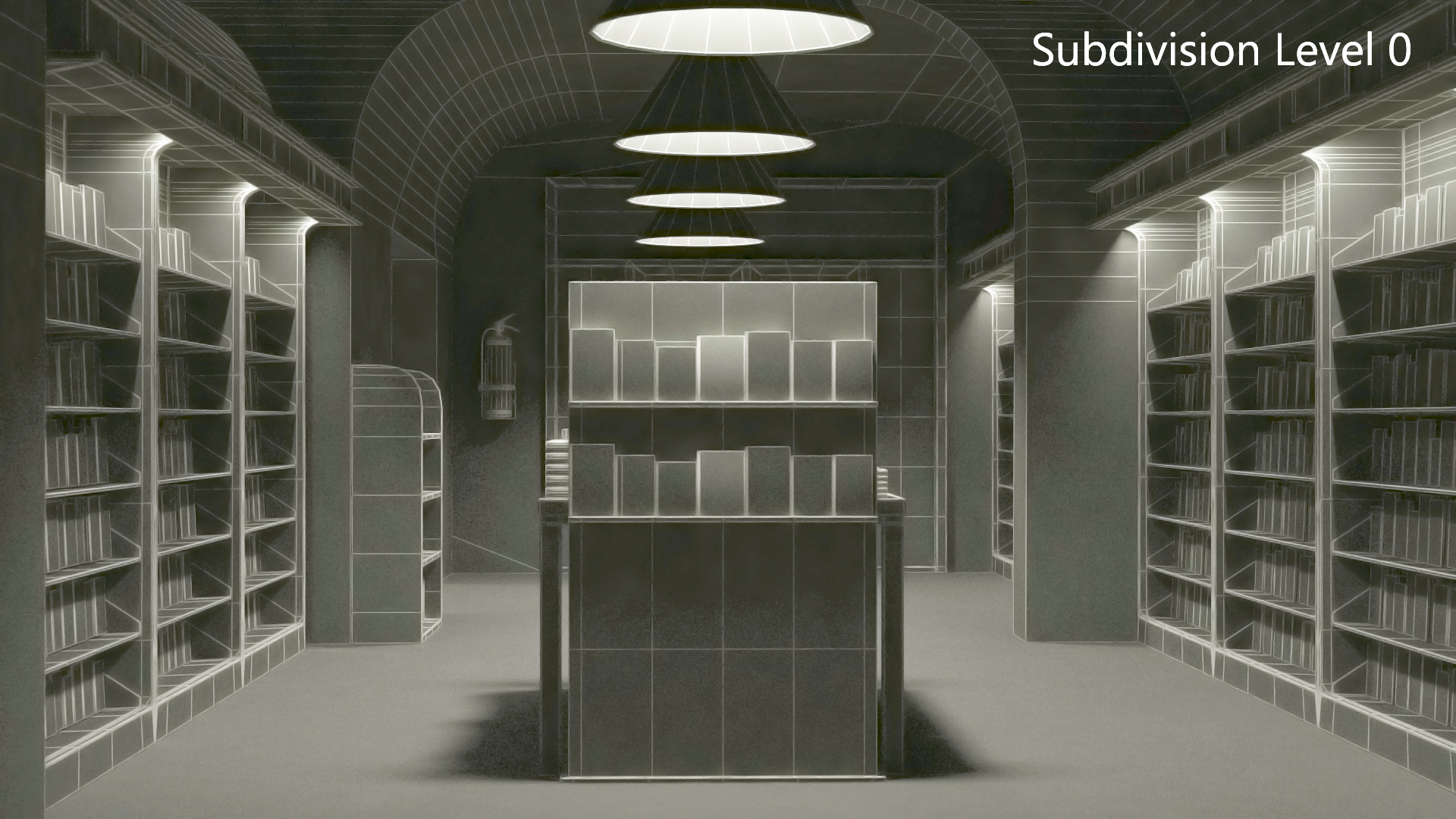 Book Store Interior 3D model