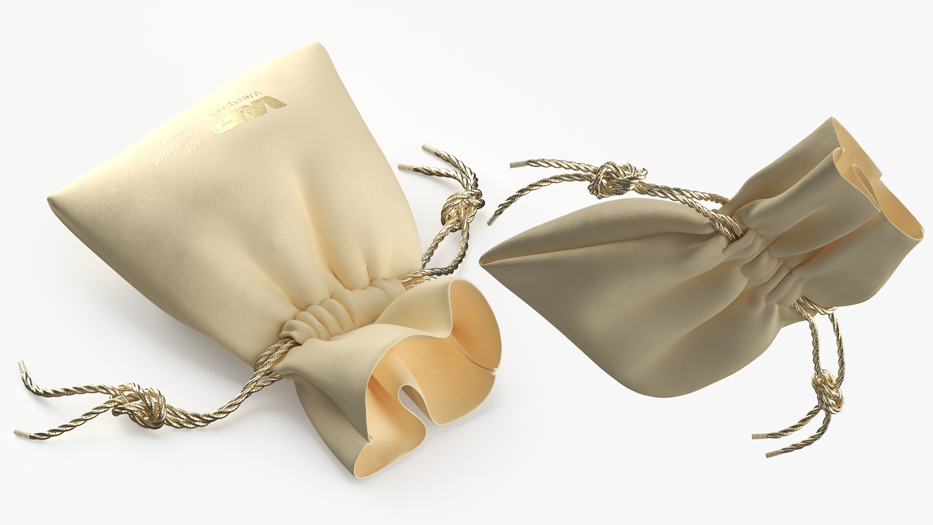 Westpack Drawstring Jewelry Bag Beige, view 6