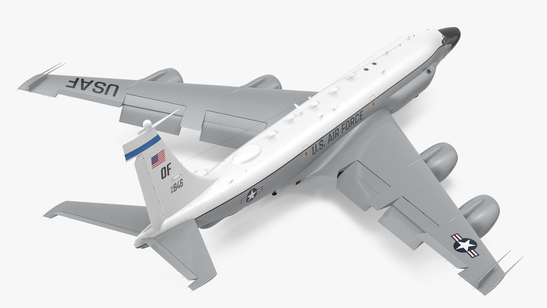 3D Boeing RC-135W Rivet Joint Rigged model