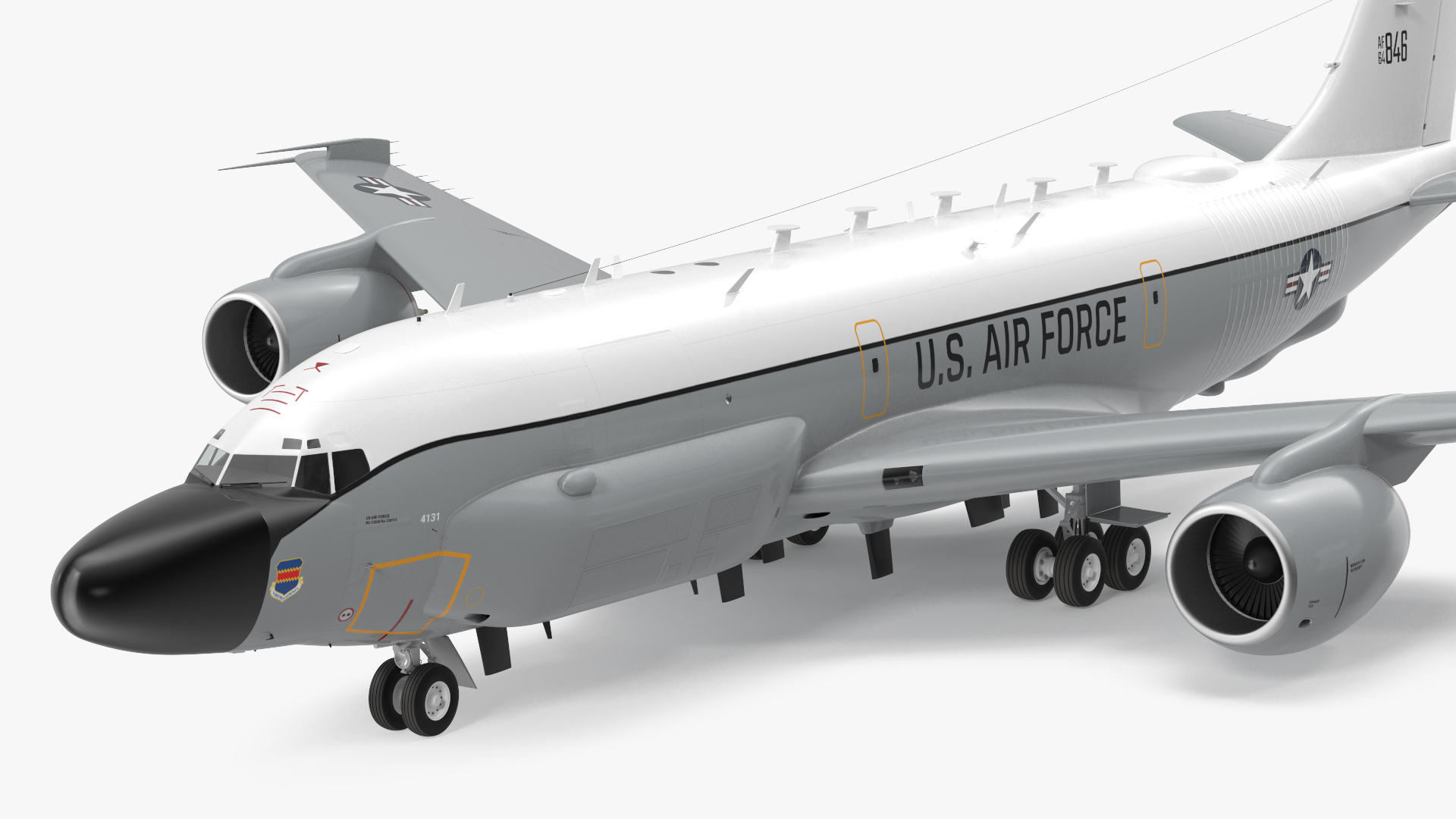 3D Boeing RC-135W Rivet Joint Rigged model