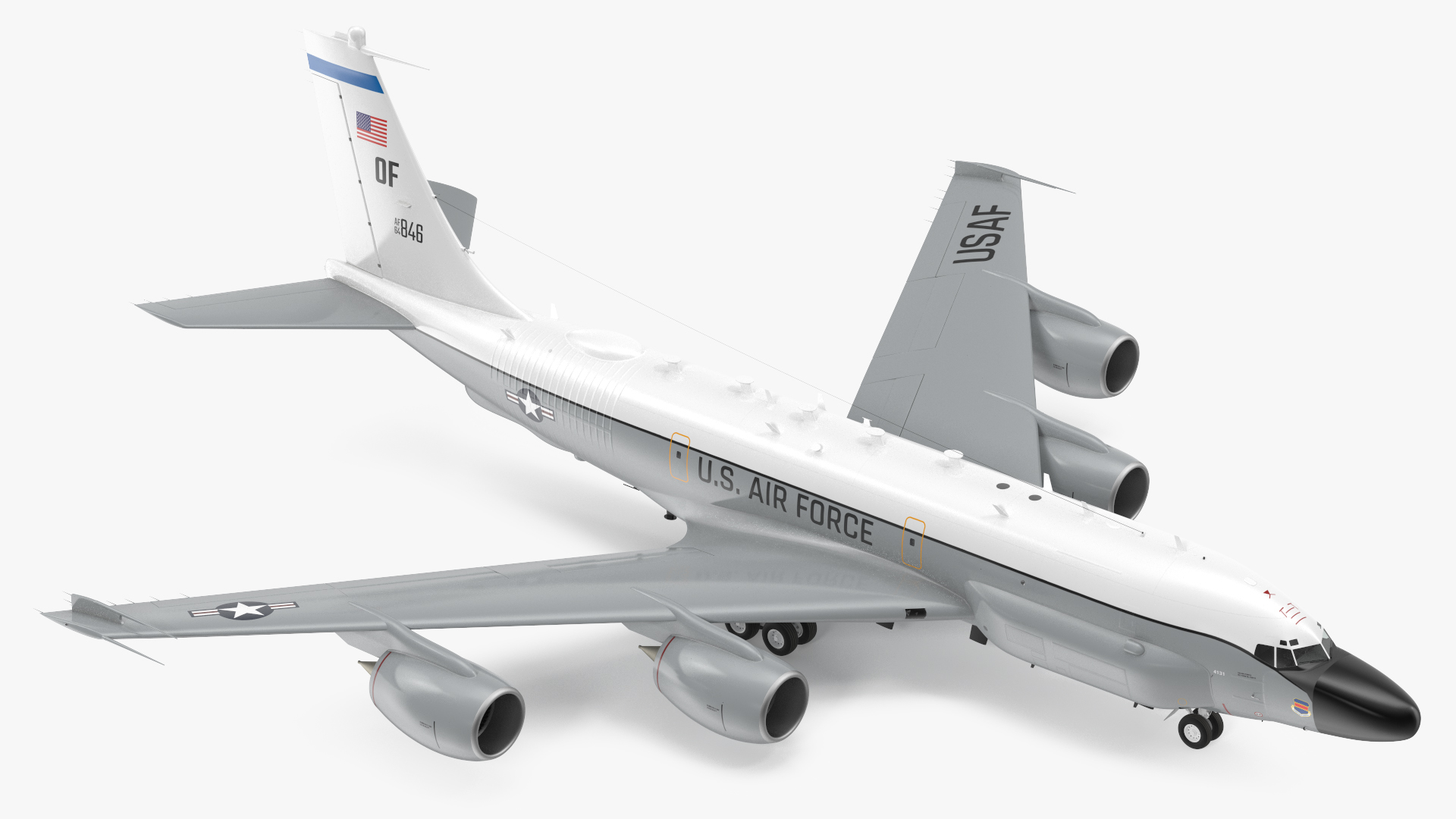 3D Boeing RC-135W Rivet Joint Rigged model