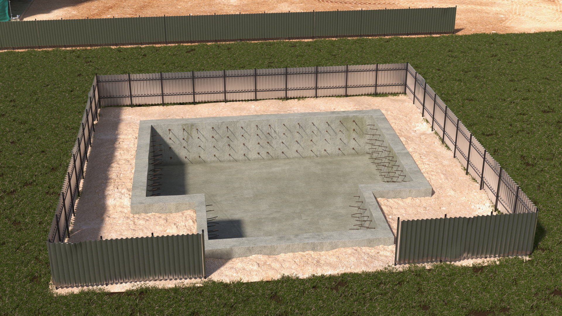 Construction Foundation Pit 3D