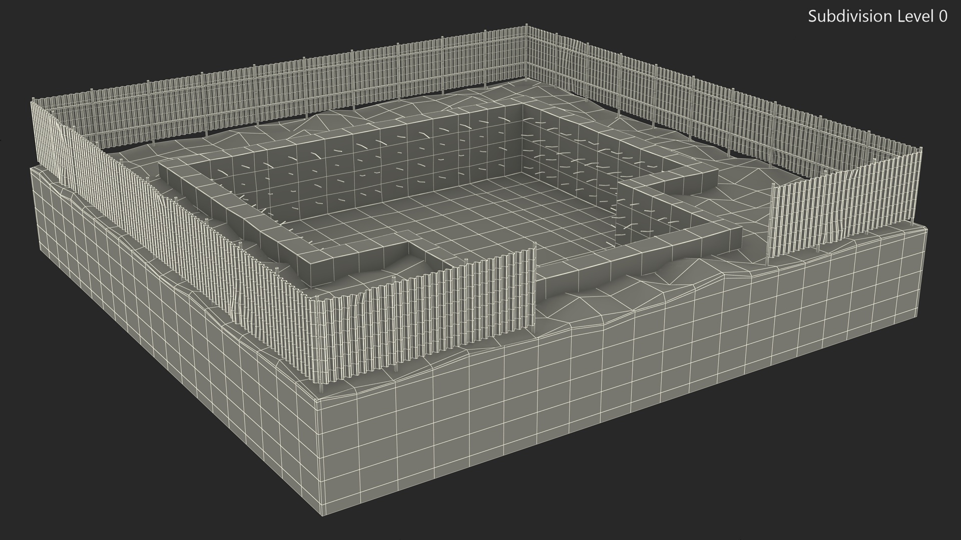 Construction Foundation Pit 3D