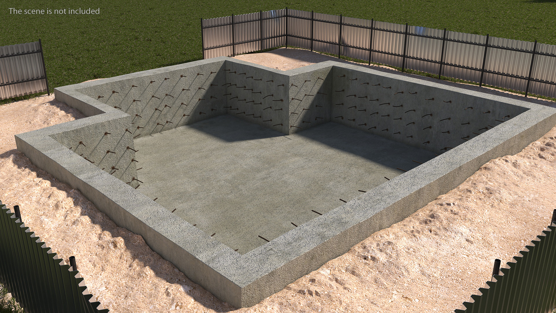Construction Foundation Pit 3D