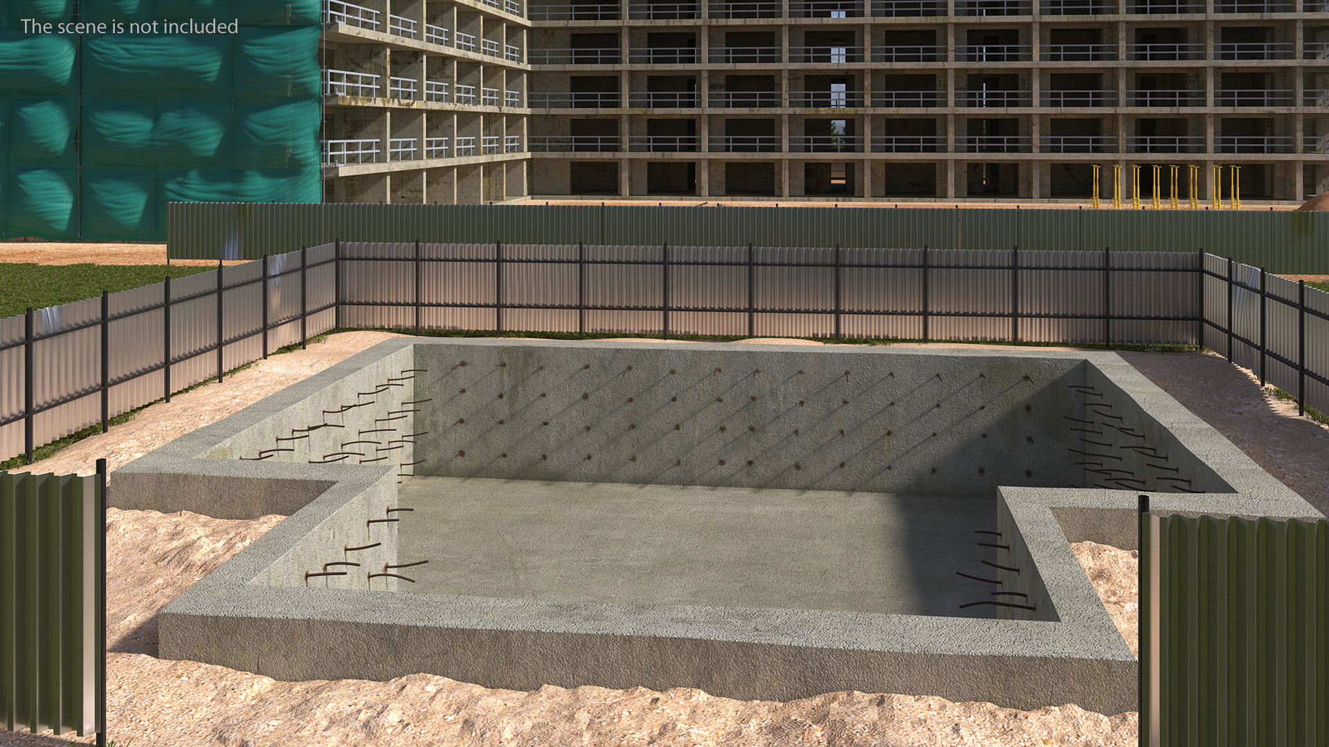 Construction Foundation Pit 3D