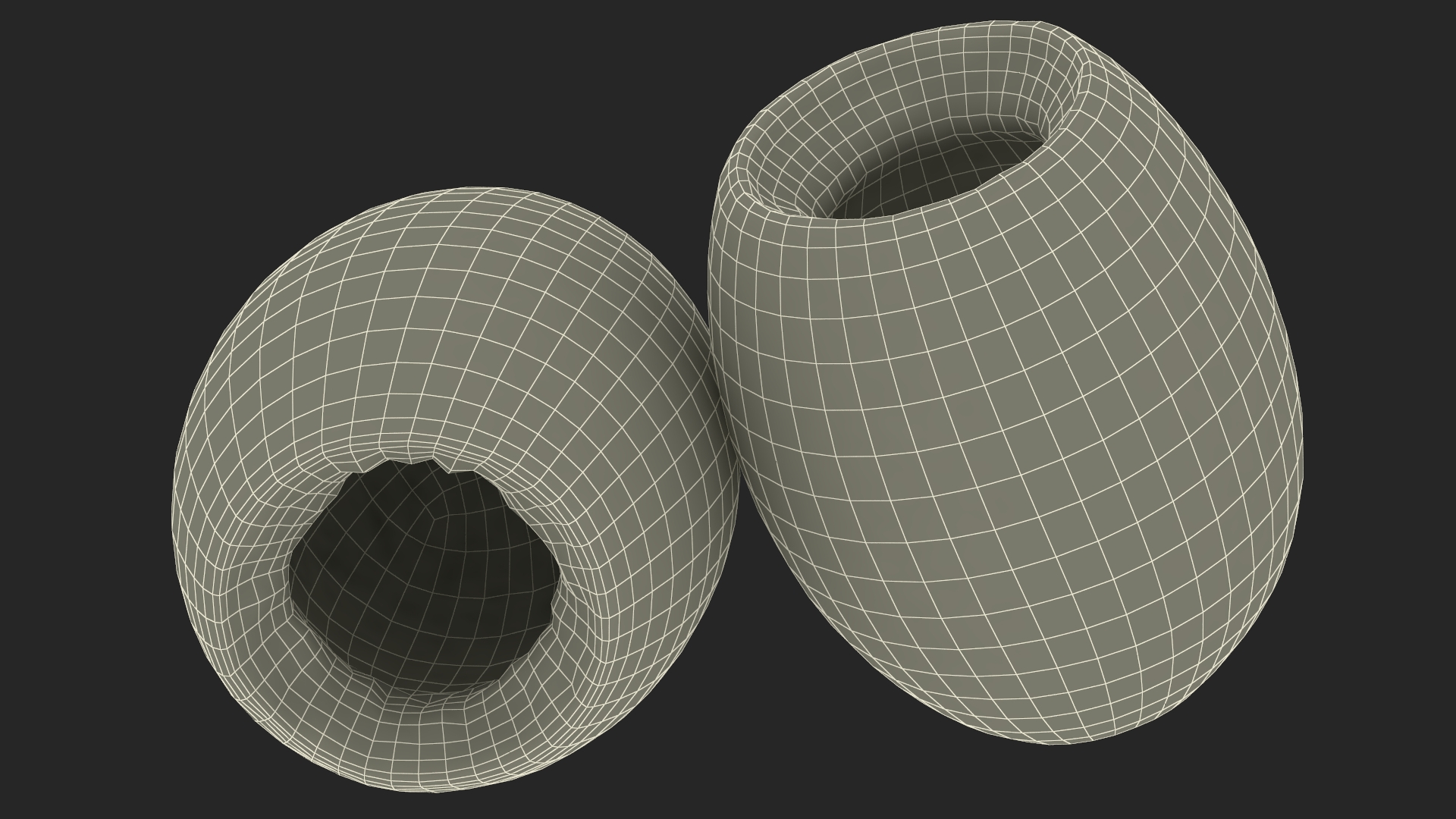 Black Olives Pitted 3D model