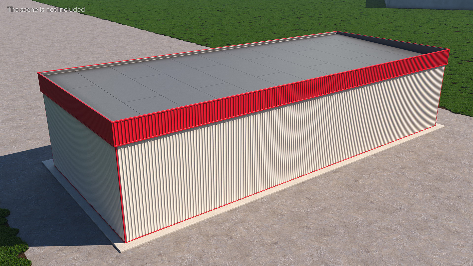 3D Car Wash Red Building