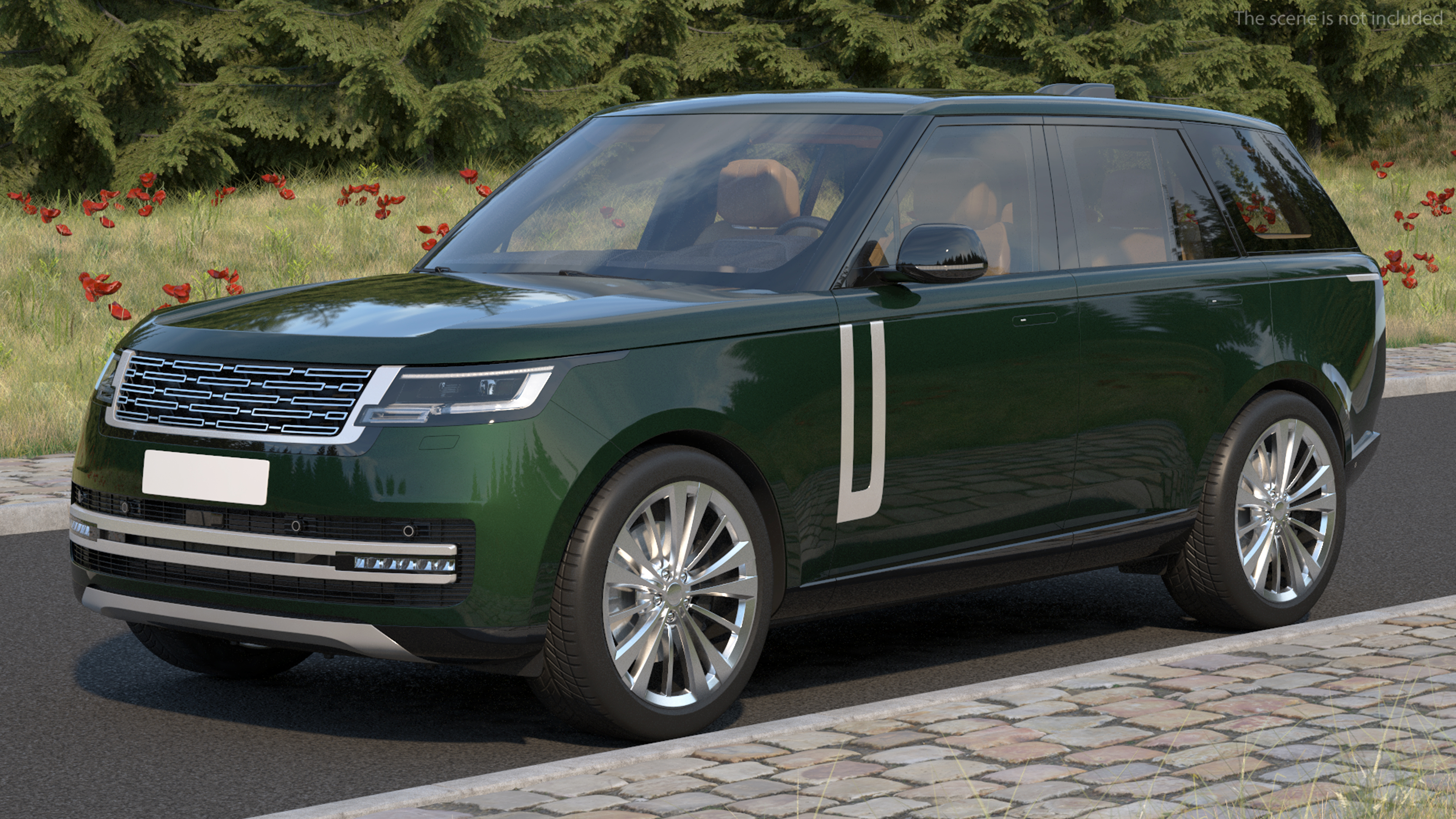 3D model Luxury European SUV Simple Interior