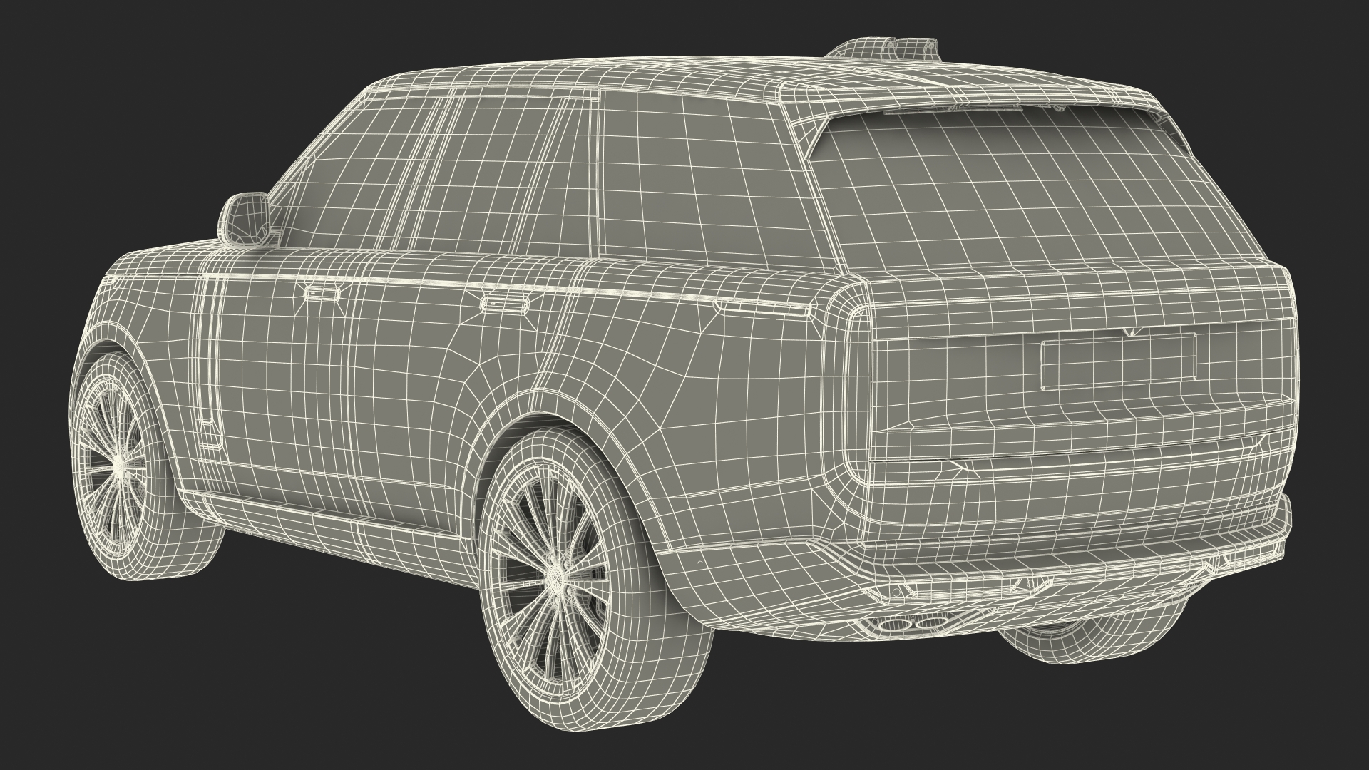 3D model Luxury European SUV Simple Interior