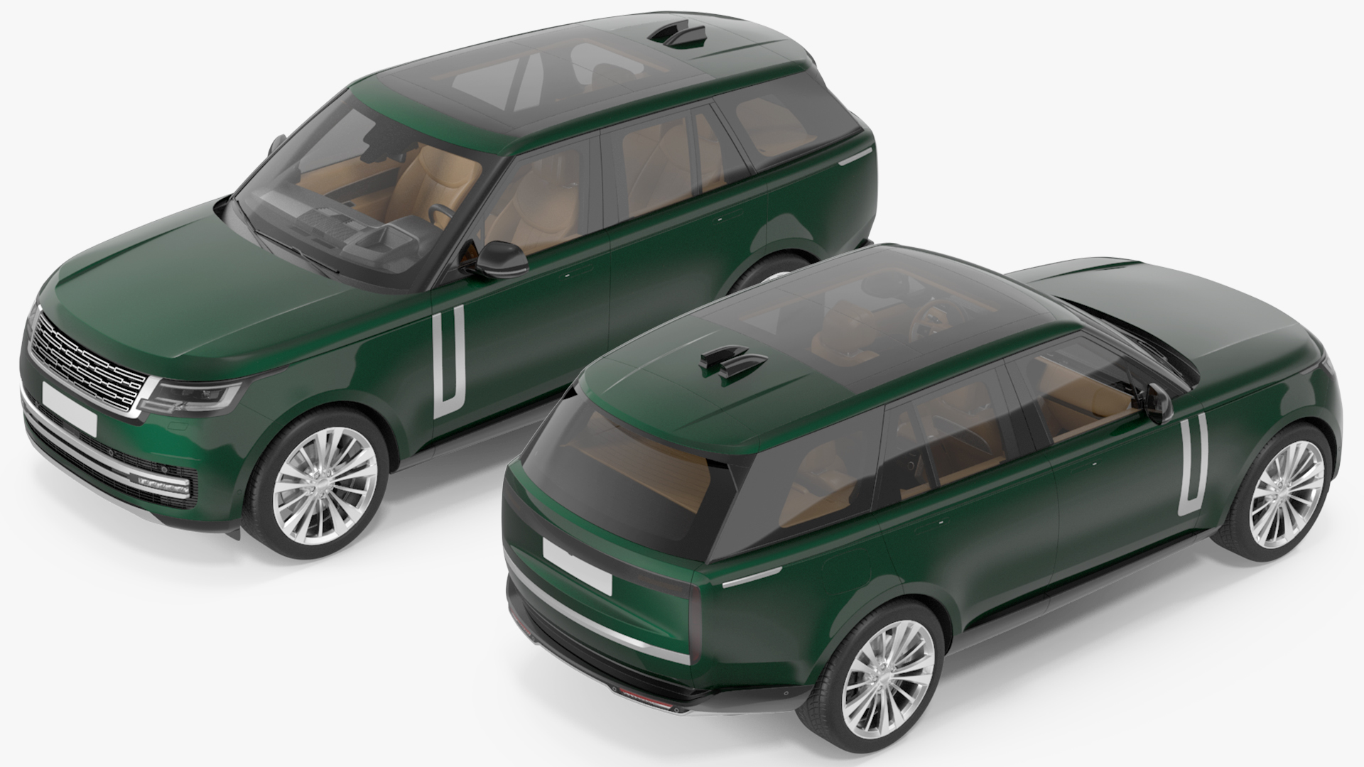 3D model Luxury European SUV Simple Interior