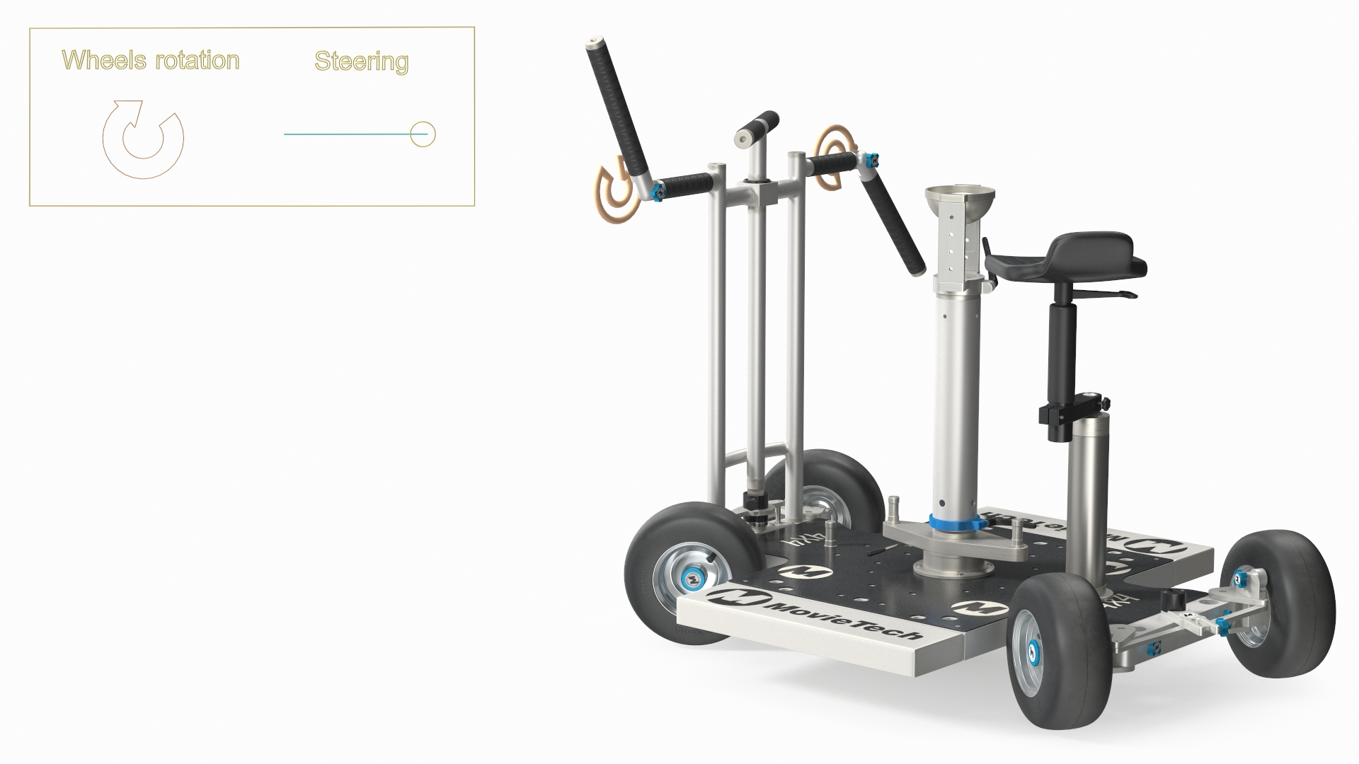 3D MovieTech 4x4 Dolly with Seat Rigged