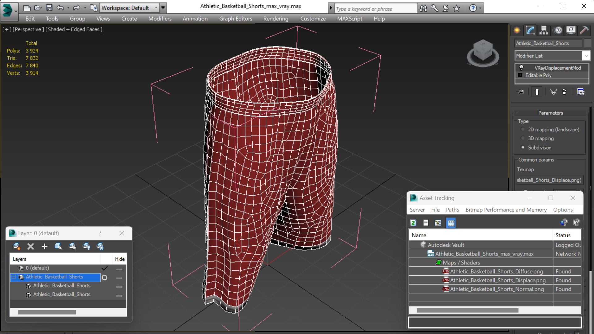 3D Athletic Basketball Shorts
