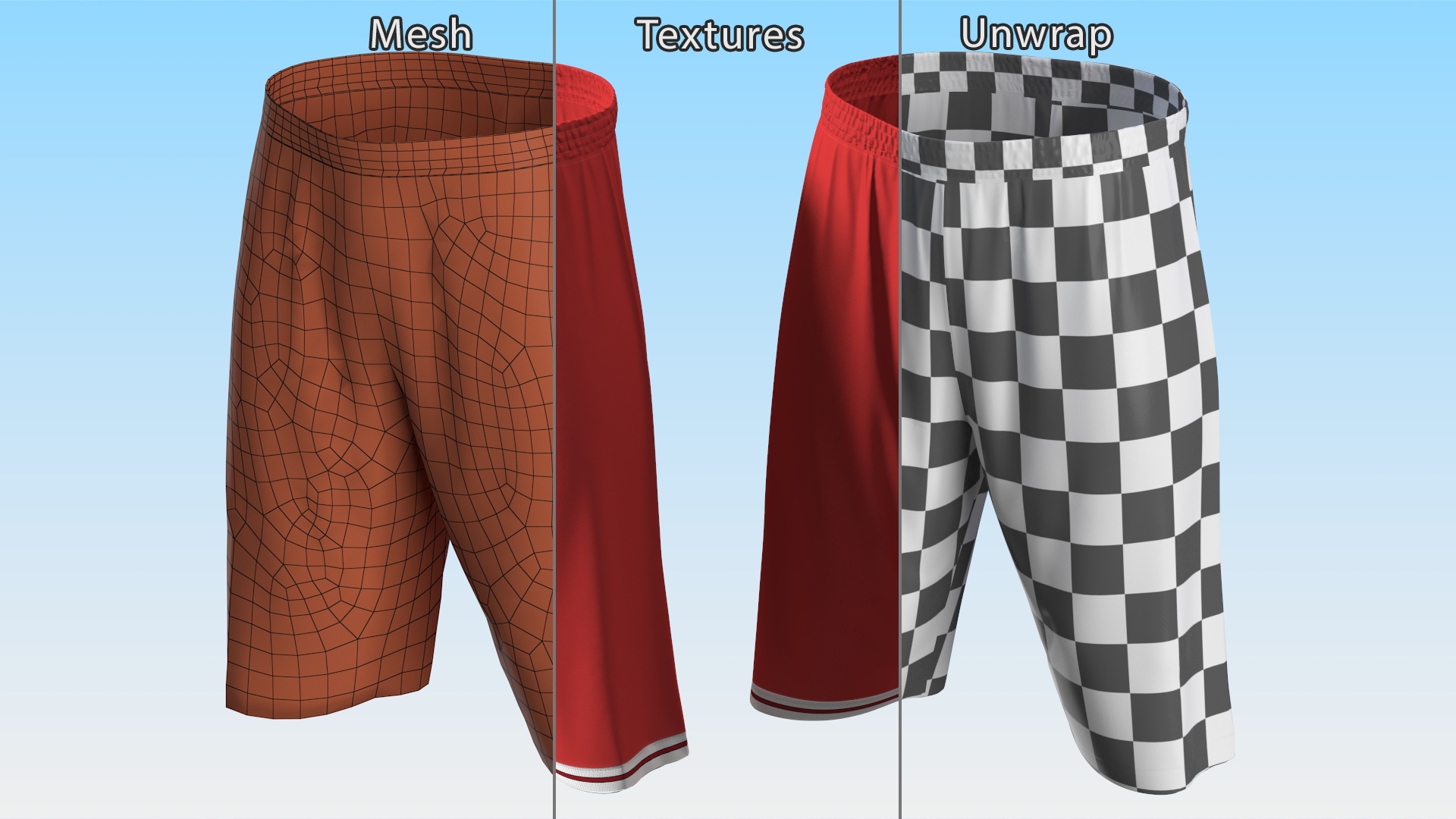 3D Athletic Basketball Shorts