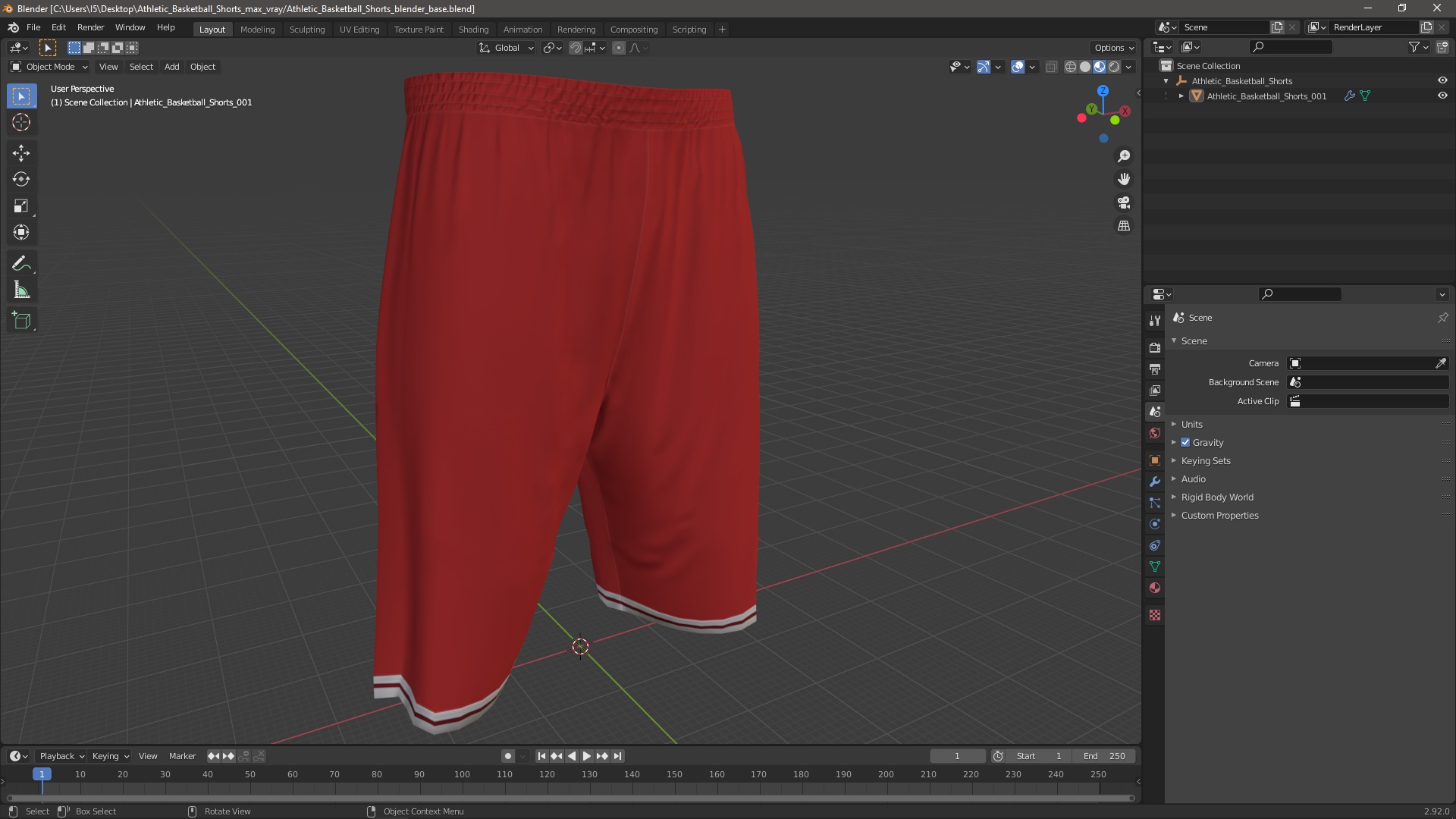 3D Athletic Basketball Shorts