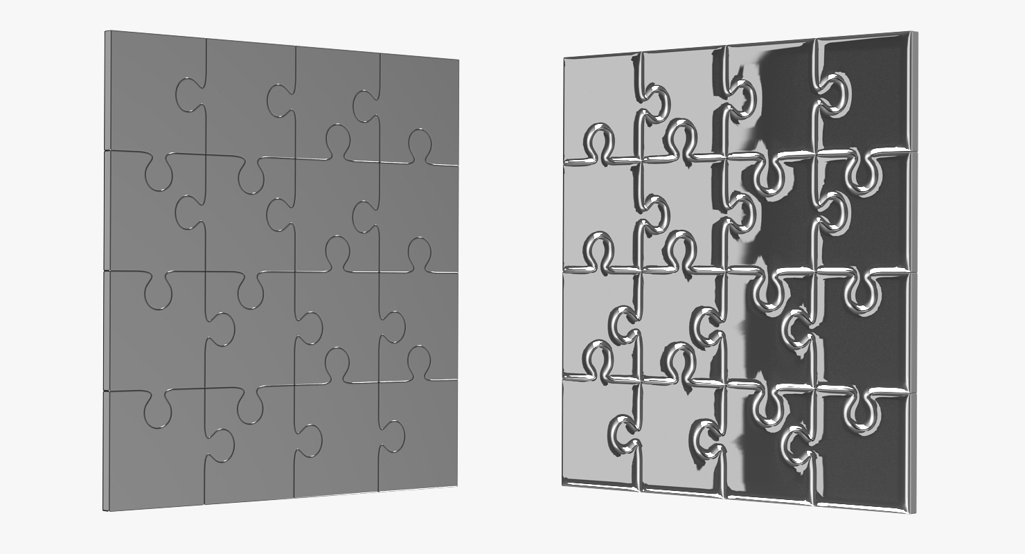 3D model Puzzle Template