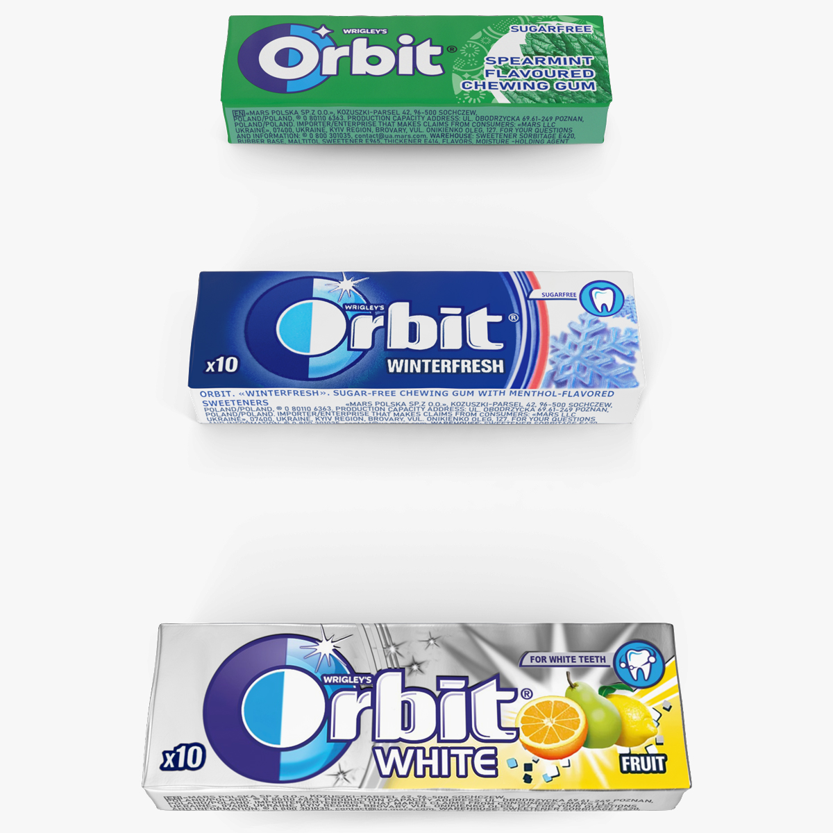Orbit Chewing Gum Set of Three Flavours, view 5